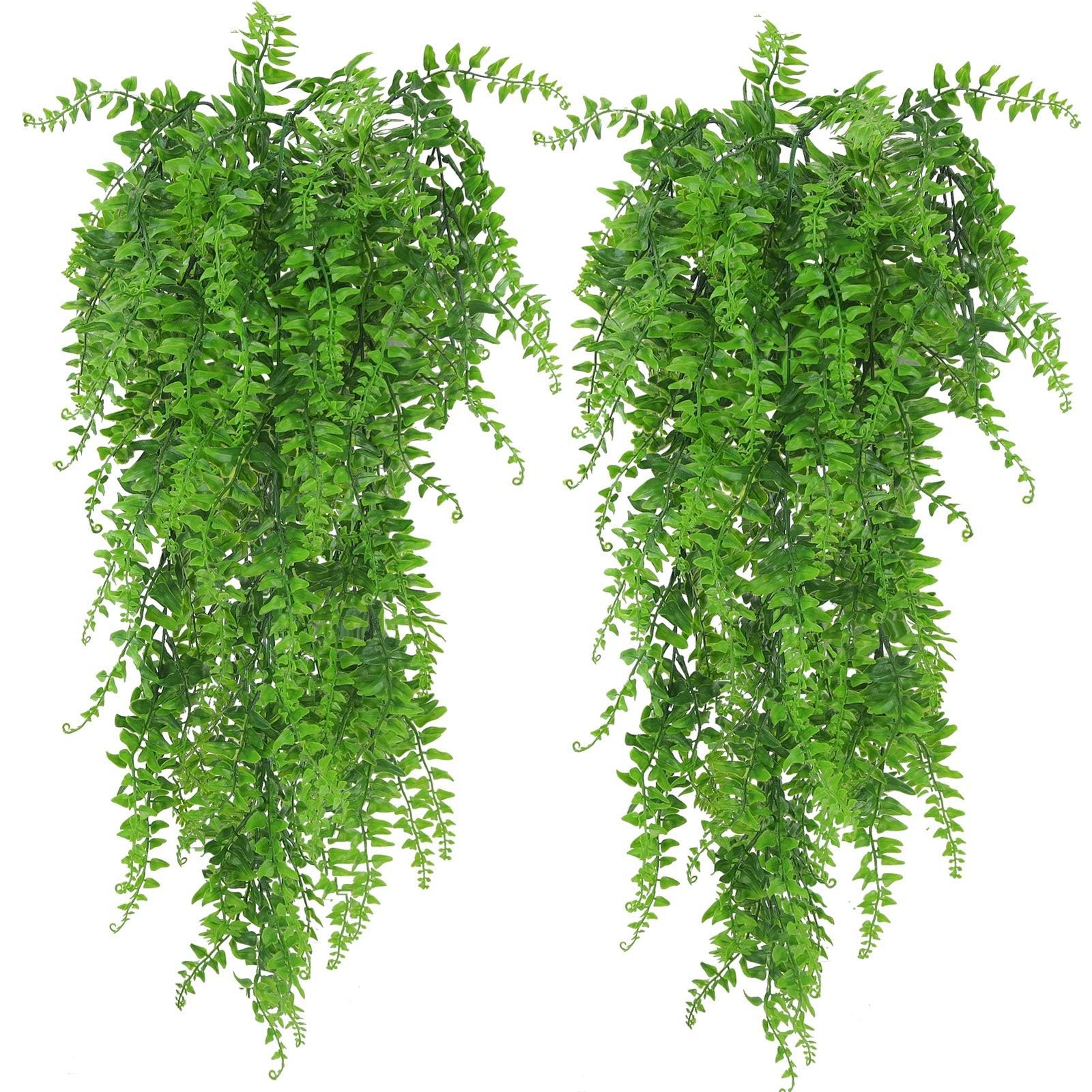 Artificial Hanging Plants Fern Vine – Fake Ivy Leaves Decoration for Indoors …
