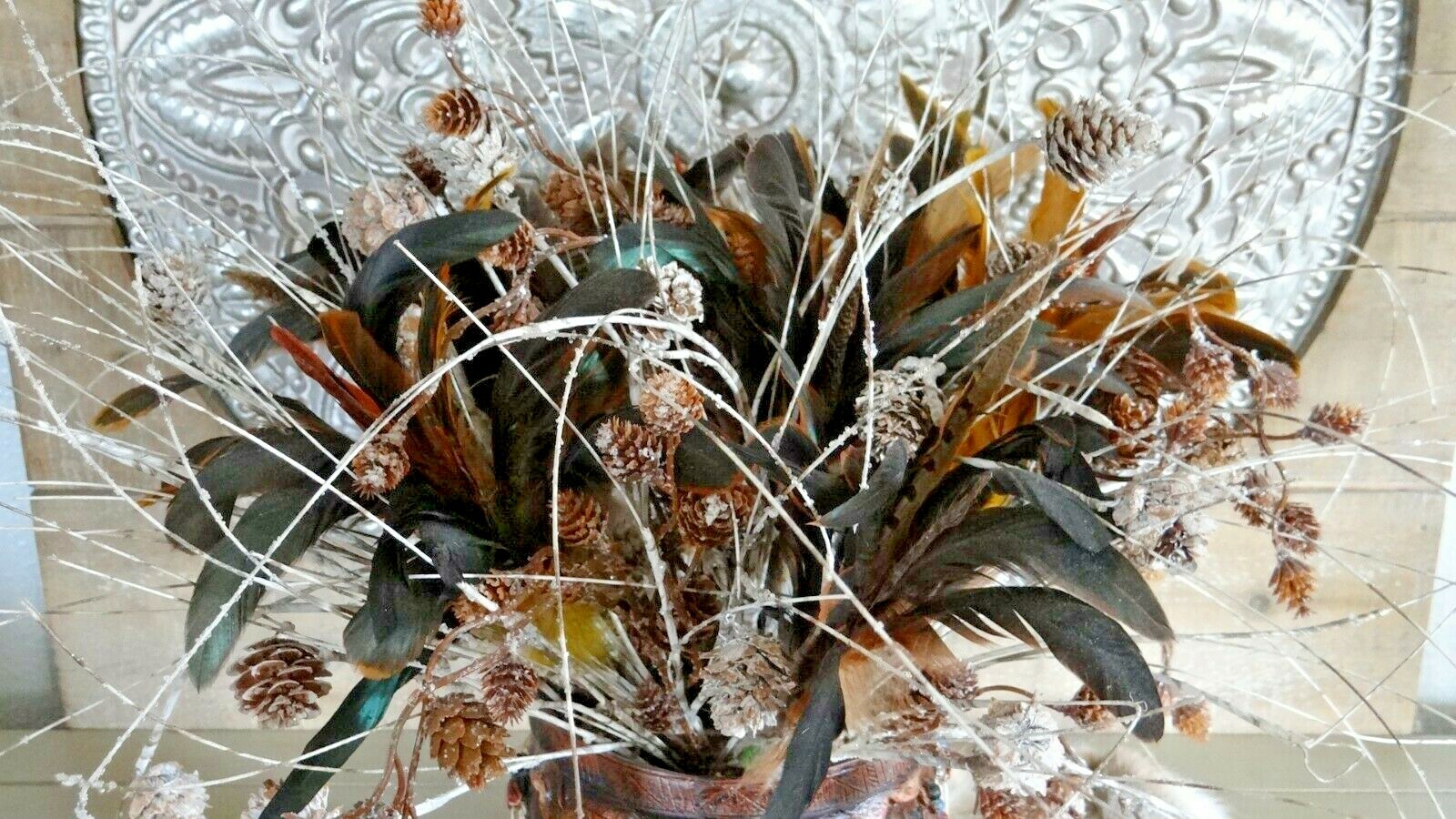 Indigenous American Themed Round Drum Box Floral Arrangement