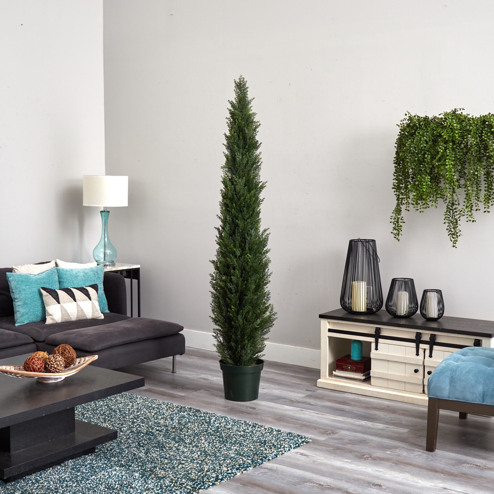 7’ Topiary Cedar Pine Artificial Tree Home Decor UV Indoor/Outdoor. Retail $380