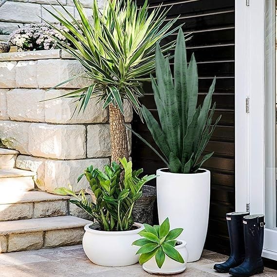 Tall Fake Snake Plant Leaves Set 21 Pcs Various Sizes Home Office Garden Decor
