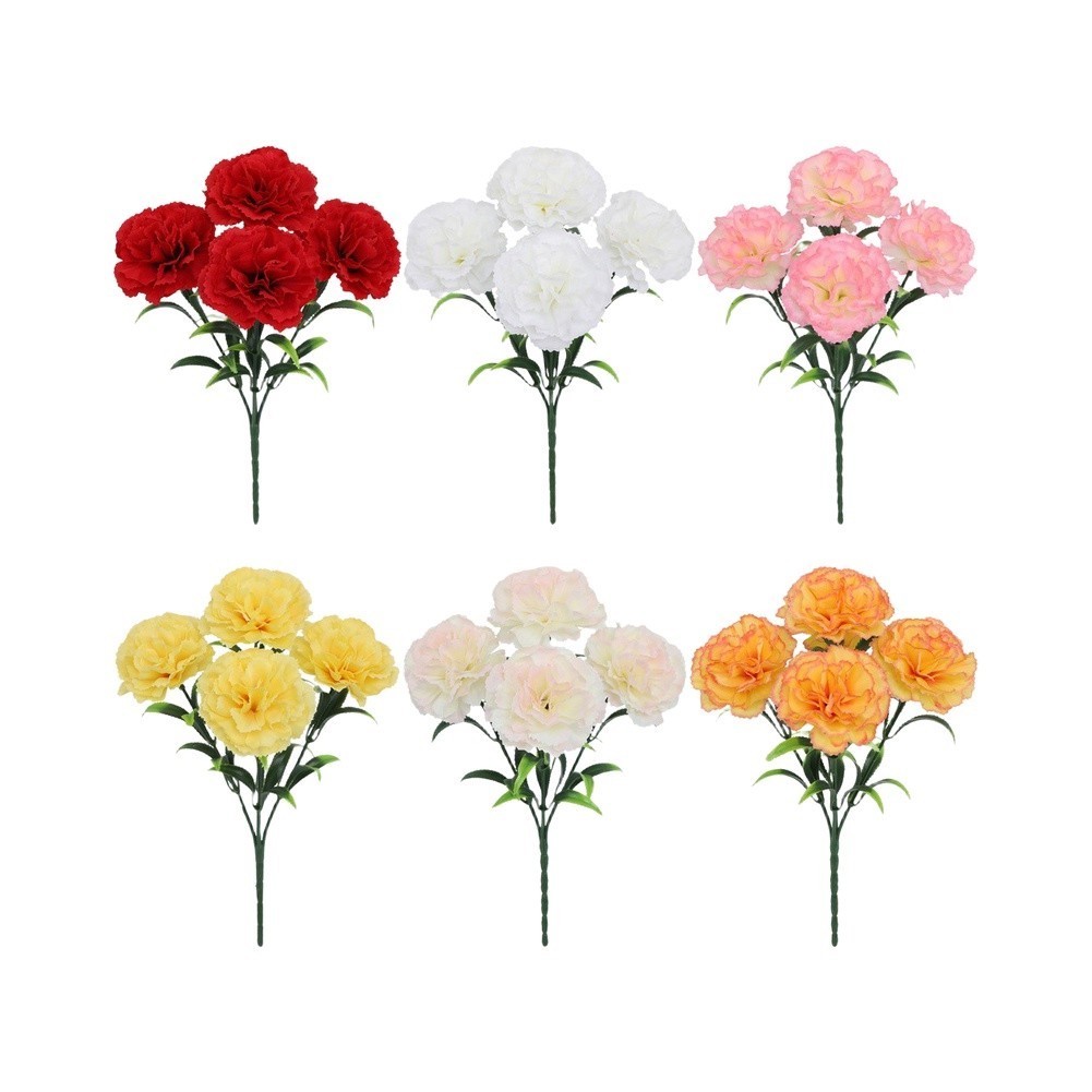 Fake Silk Carnation Bouquet for Baby Shower Birthday Celebration Decor