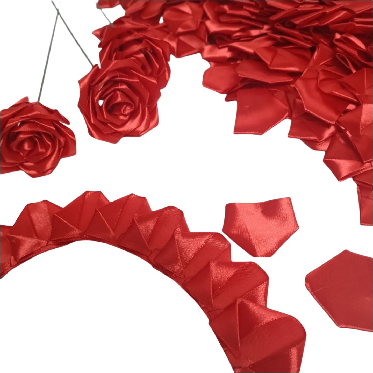 Eternal Rose Petals, 300Pcs DIY Bouquet Craft, Red