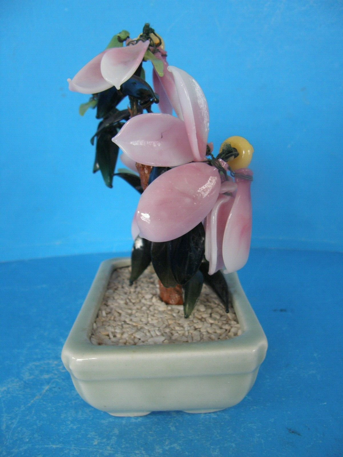 7″ PINK SEASHELLS FLOWERS IN DECORATIVE PLANTER