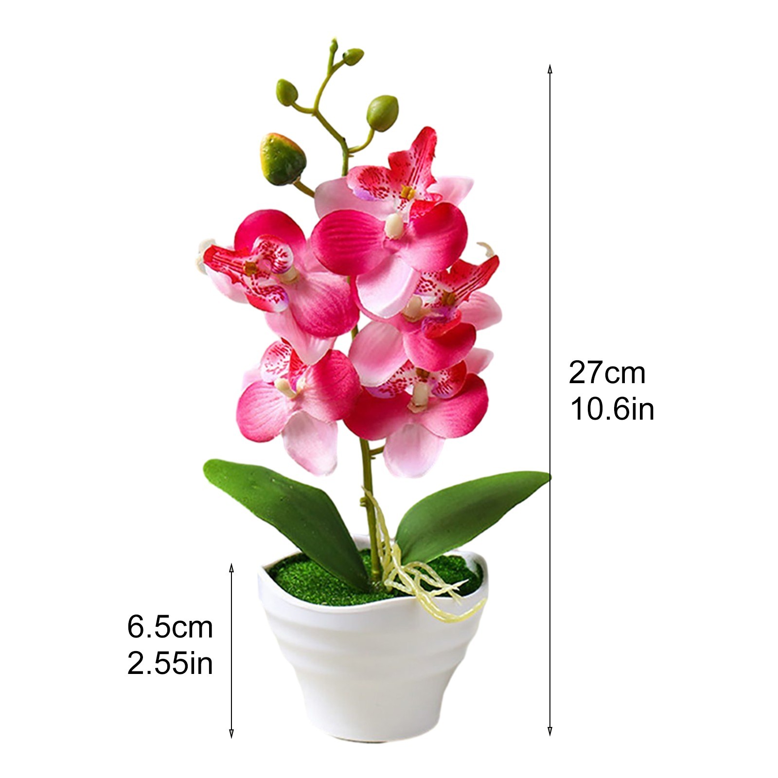 Artificial Butterfly Orchid Flower Plants In Pot Fake Home Wedding Party Decor