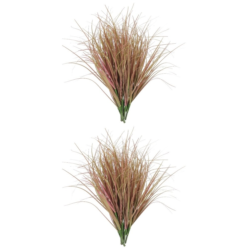 Set of 2 Artificial Tall Grass Plants Outdoor Fake for Decorative