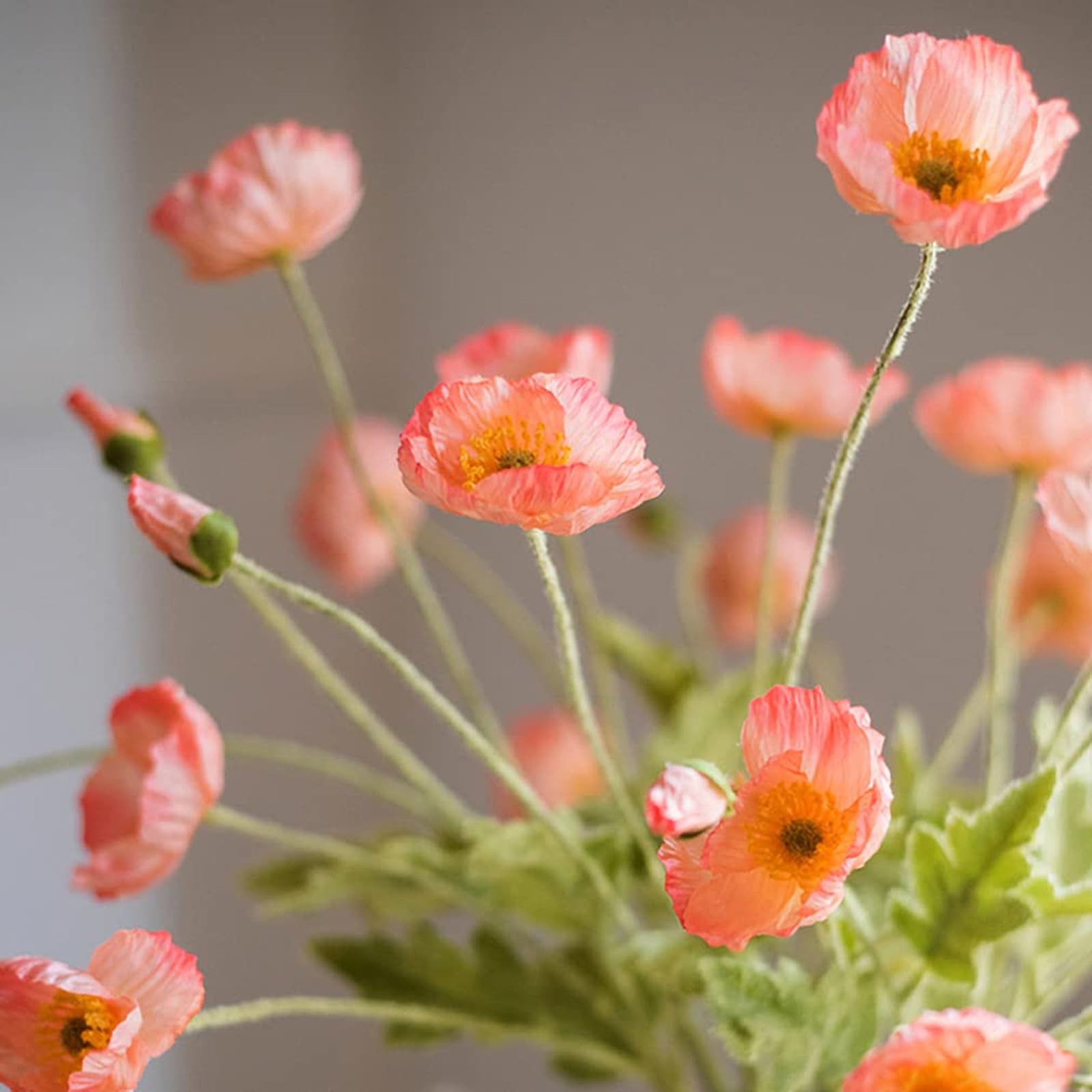 Artificial Flowers 6 Stems Poppy Silk Bouquet,for Wedding, Home, Party Decora…