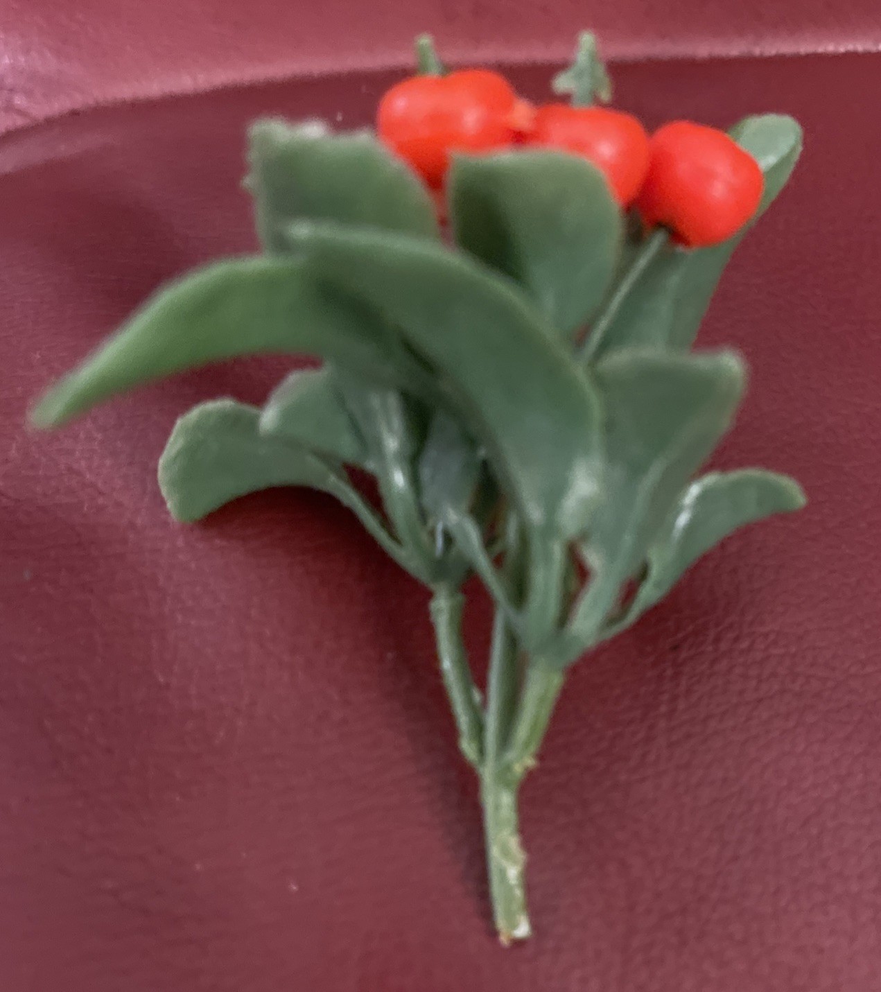 Vintage Plastic MCM Faux Greenery Retro Crafts Acorn Nuts Fruit Leaves 28 Piece