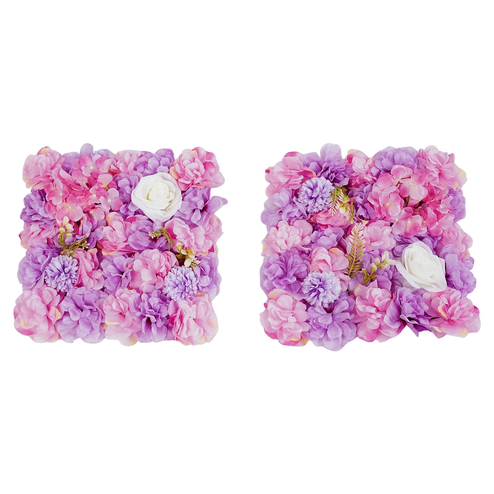 6Pieces 3D Flower Wall Panels Artificial Floral Backdrop Decor Faux Flower Panel