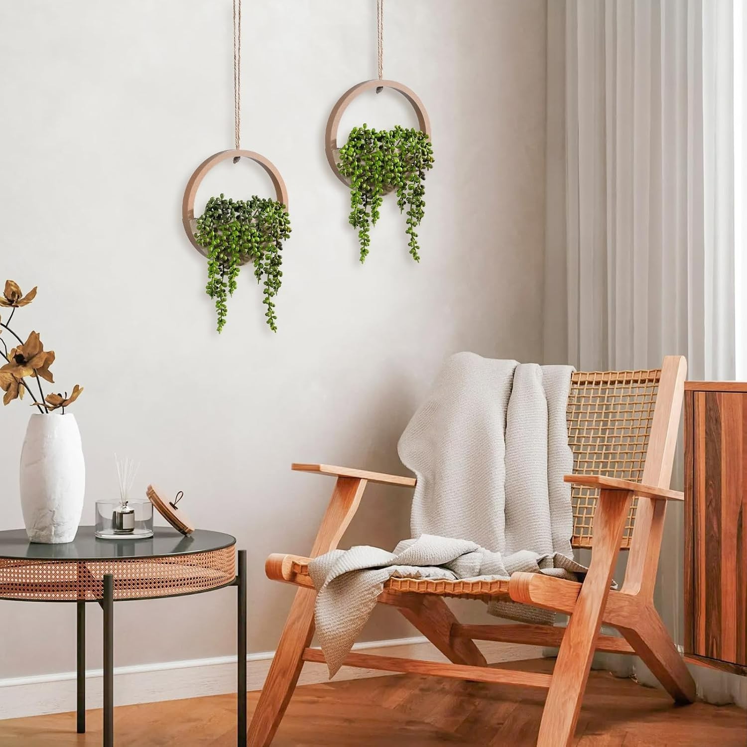 Realistic String of Pearls Hanging Plants – Perfect for Home & Office Decoration