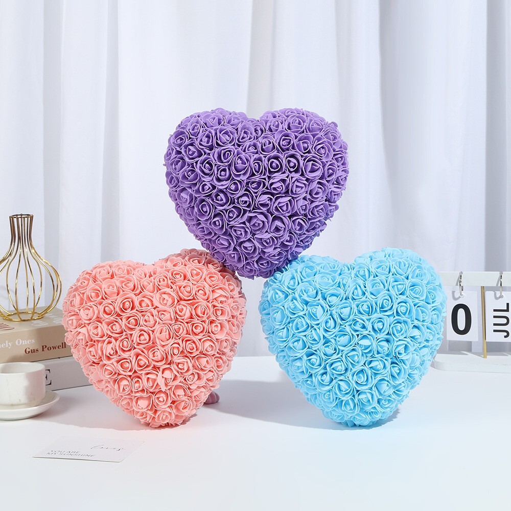 8″ Artificial Rose Heart Wall Birthday Valentine’s Day Gift for Girlfriend Wife