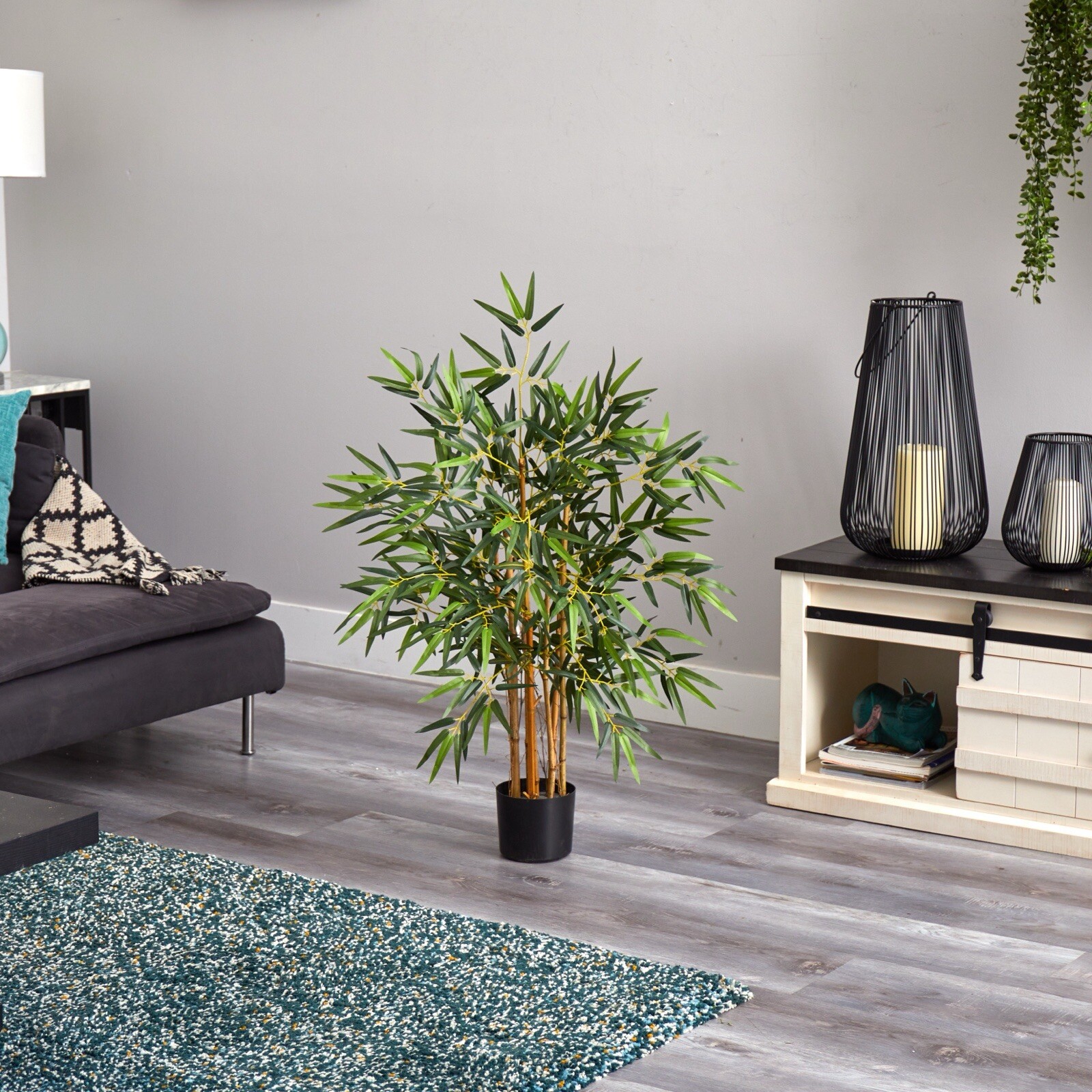 3’ Bamboo Artificial Tree w/Natural Trunks & 500 Lvs Home Decor. Retail $95
