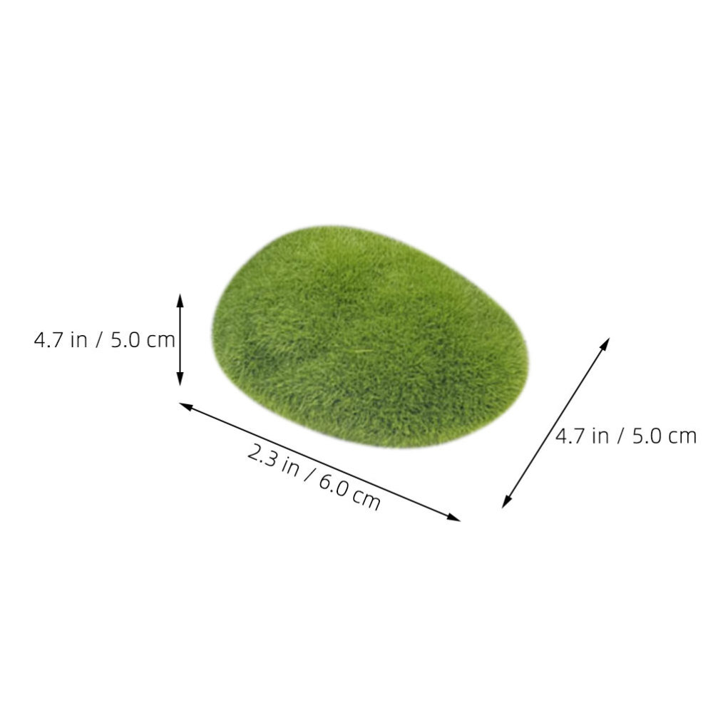 12PCS Artificial Mossy Stone Decor Landscaping Fake Stone Moss Rocks Adorn