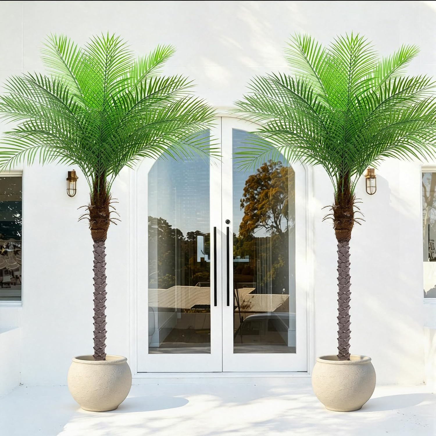 7Ft Artificial Phoenix Palm Tree, Faux Coconut Silk Tropical Fake Palm Plant for