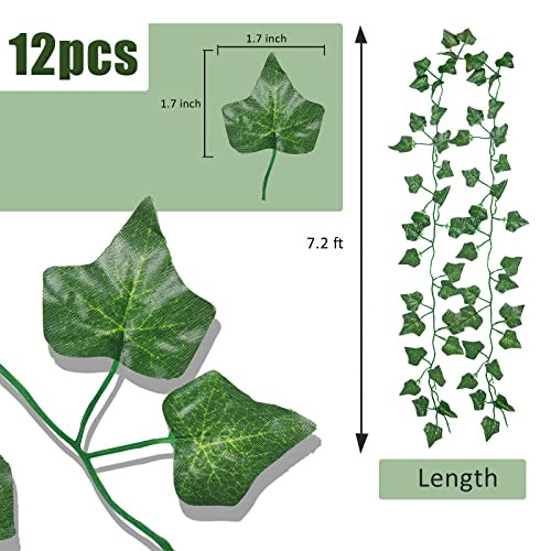 86 FT Artificial Ivy Fakeery Leaf Garland Plants Vine Foliage Flowers Green