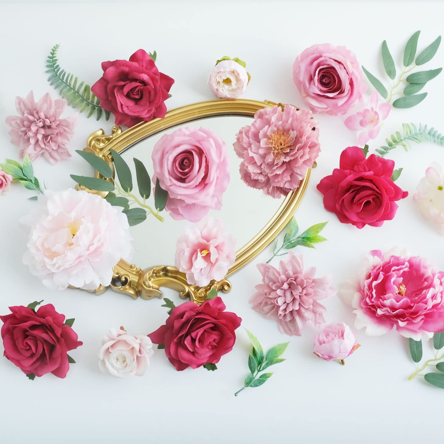 Artificial Flowers Pink Bouquets Box Set for DIY Bridal Wedding Shower Decora…
