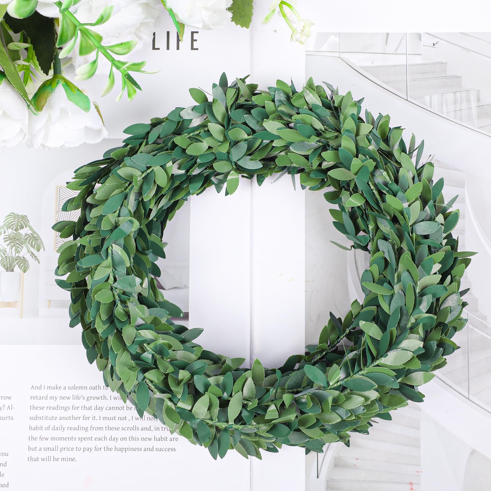 24.6 FT Artificial Green Vines for Decoration Mini Leaf Garland Green Vines Y…