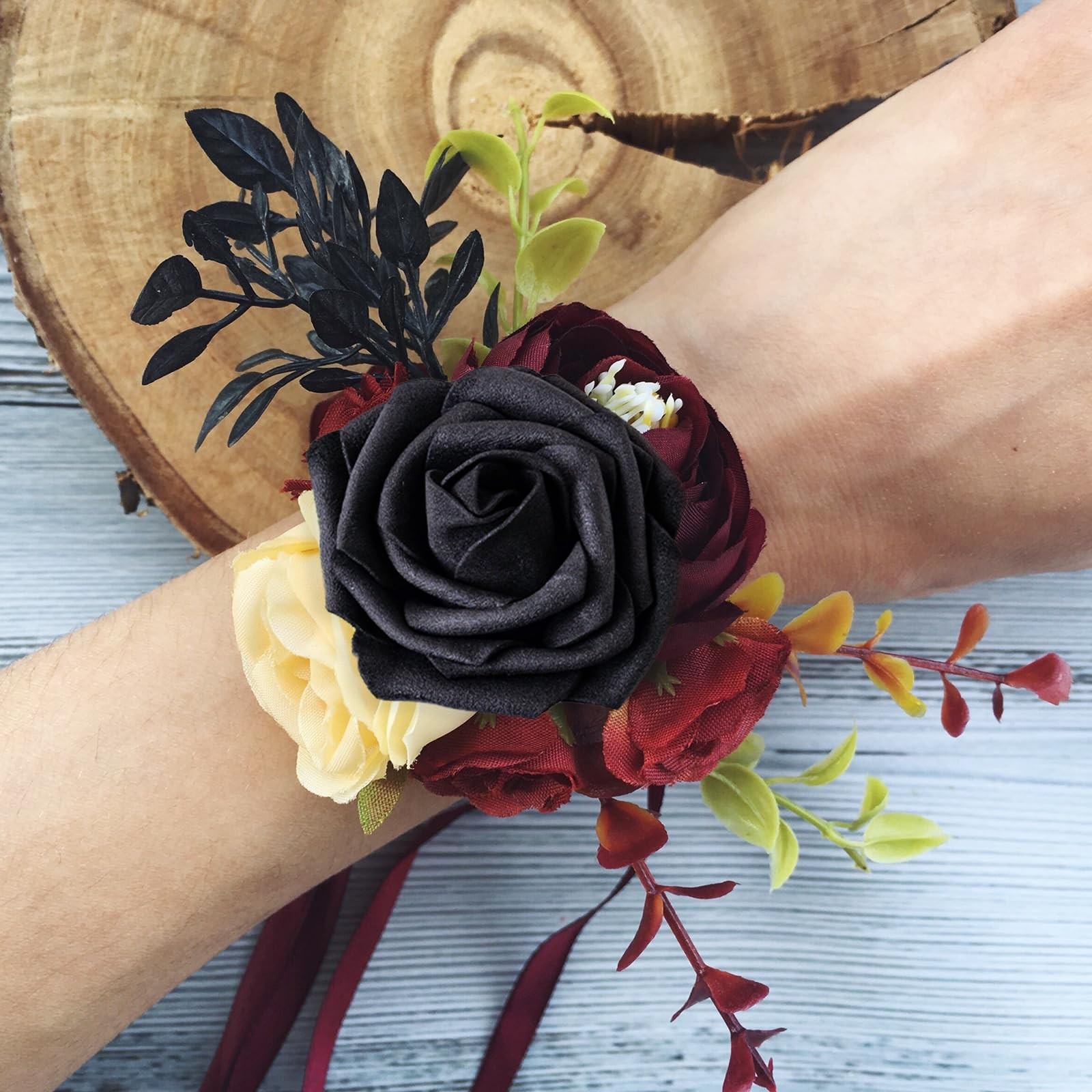 Fake Roses Artificial Flowers Real Look 25 Pcs Foam Fake Roses with Stems for…