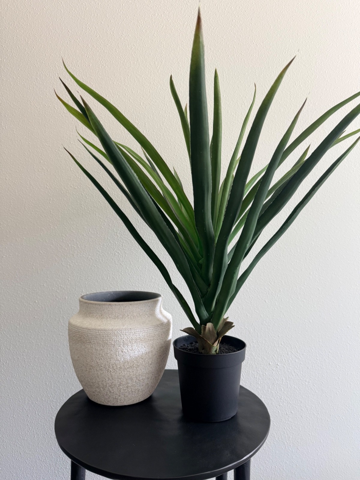 Pottery Barn Faux Yucca Plant 29″ Tall with Removable White Ceramic Pot