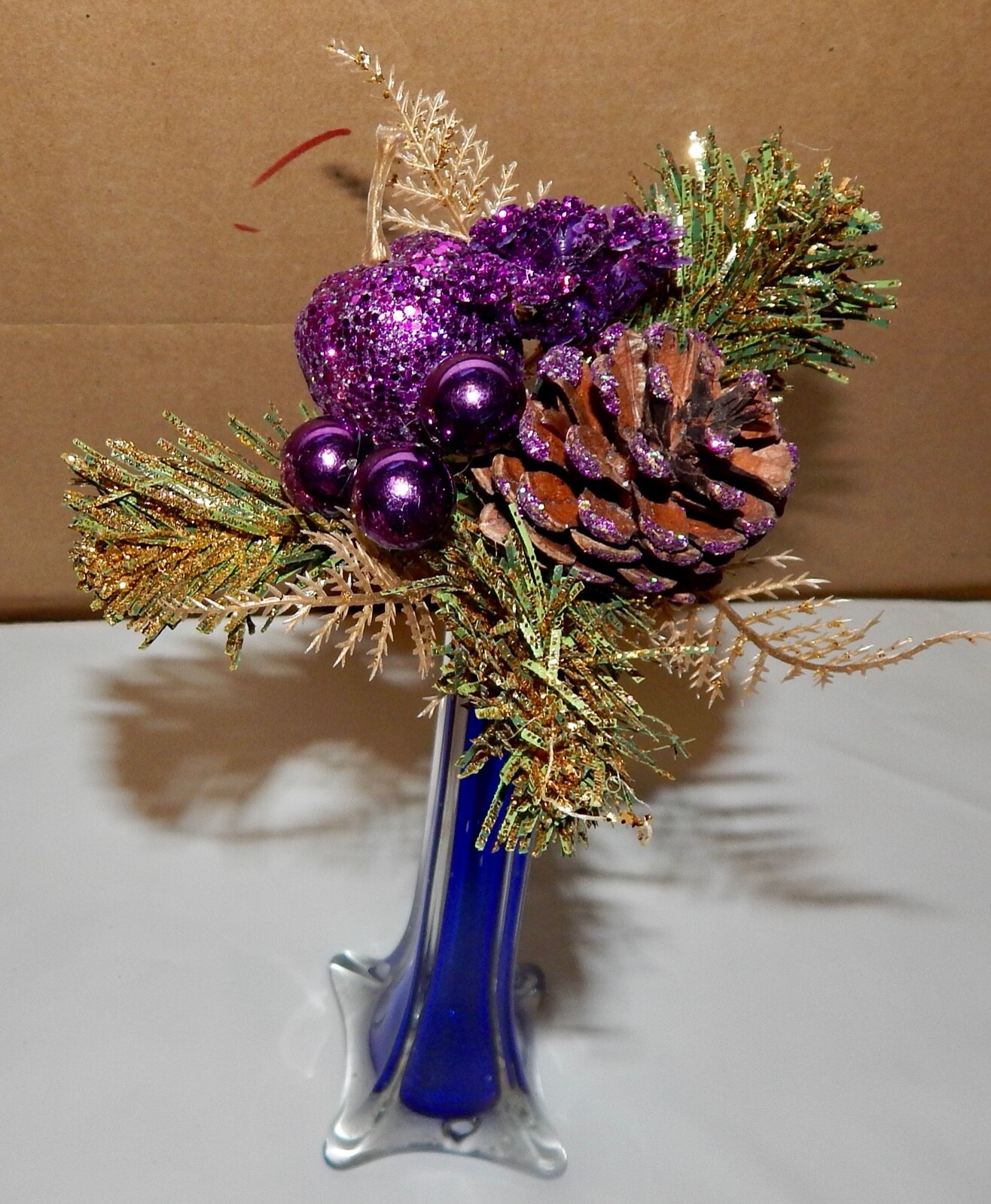 Floral Decor Artificial Flowers You Choose Type Purple Glitter Color Picks 228L