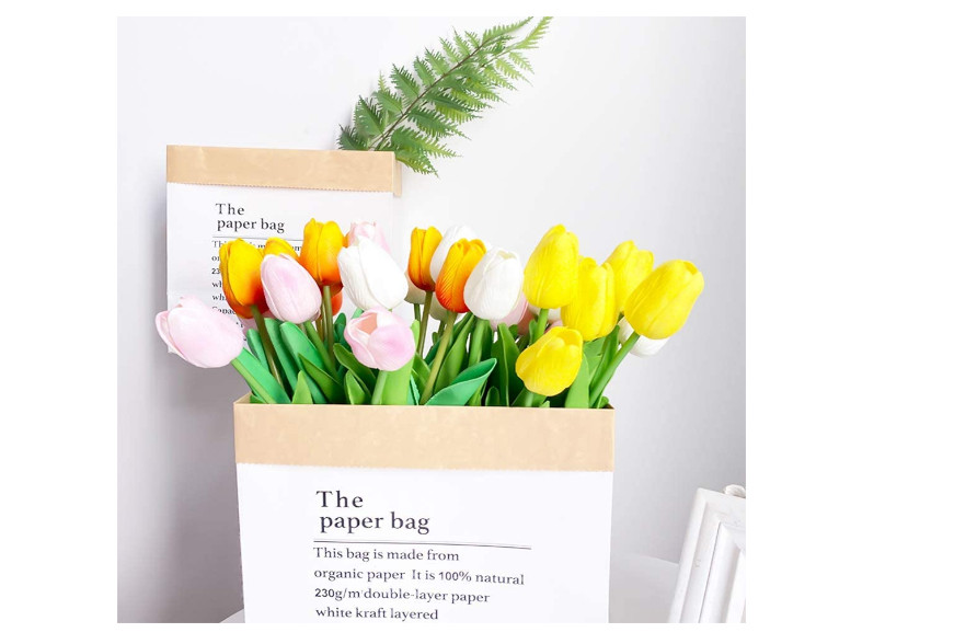 Tulips Artificial Flowers Fake Tulip Real Touch Flower Spring Decor Wedding Home