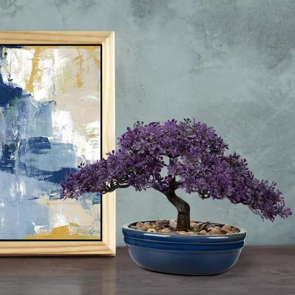 Artificial Bonsai Tree Juniper, Purple