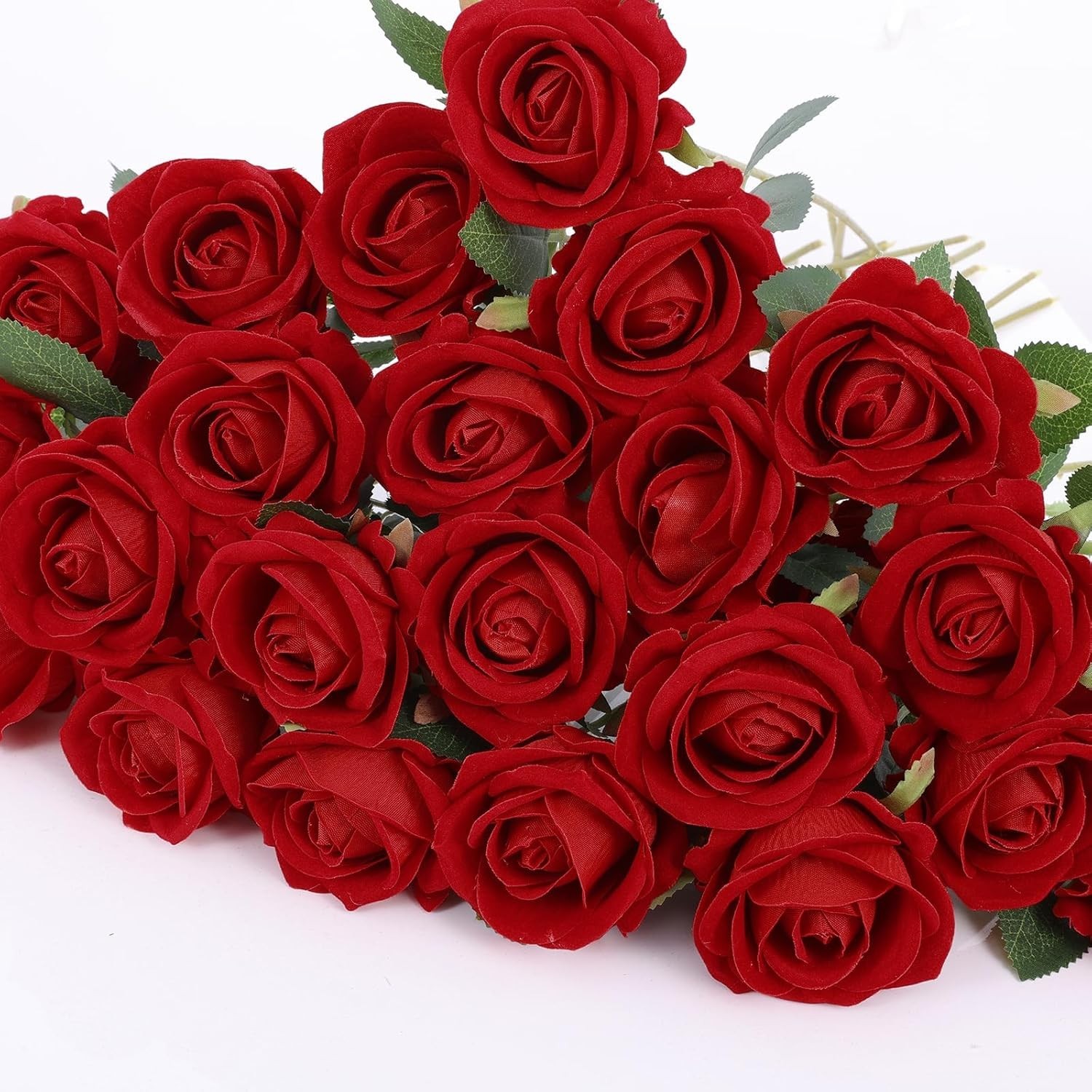 Stunning 120 Count Silk Velvet Artificial Roses for Weddings & Special Events
