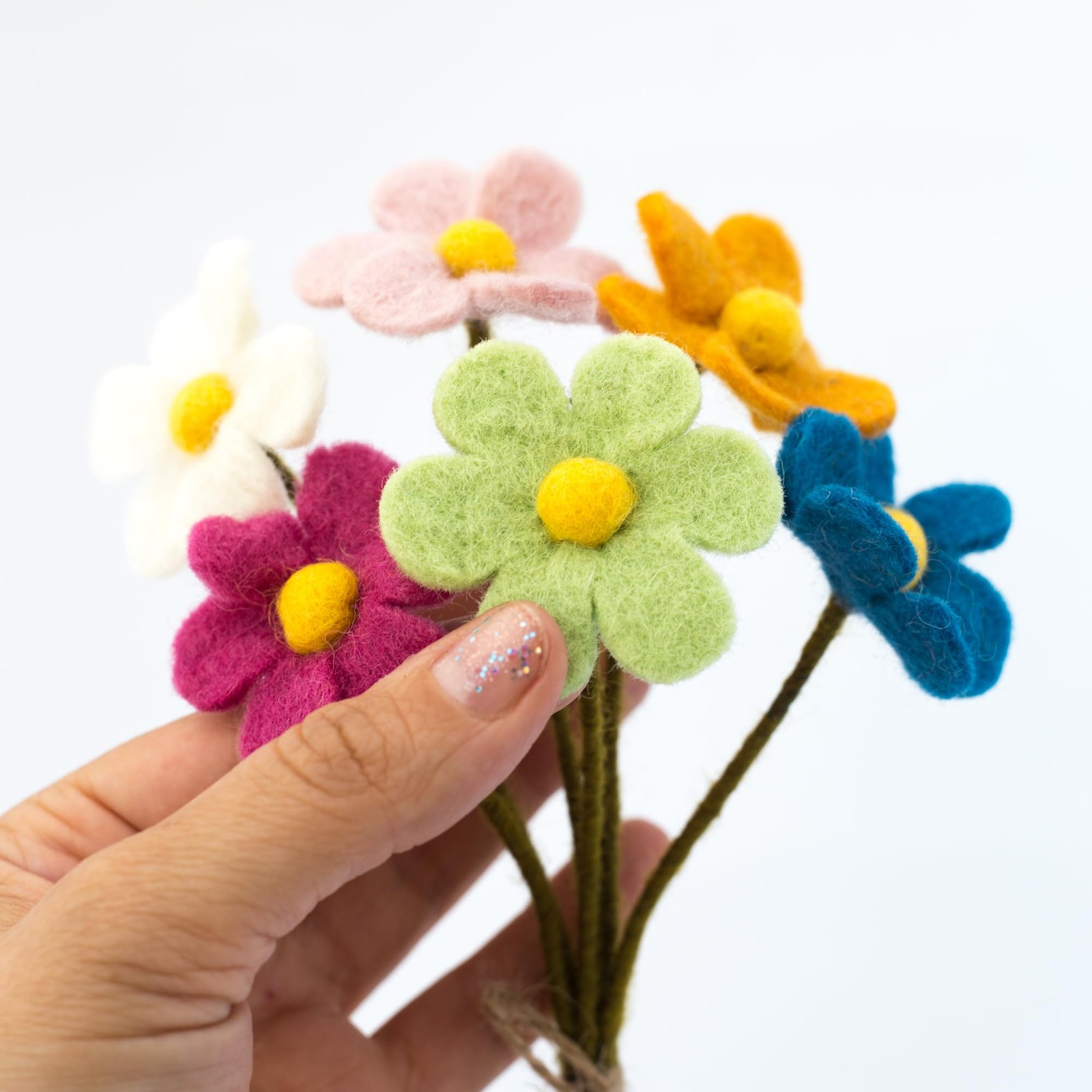 Felt Anemone Flowers Artificial Poppies – 6 pcs | Reusable, Washable and Esse…