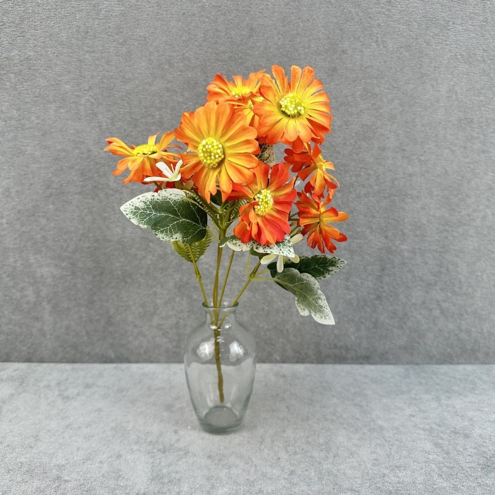 Chrysanthemum Artificial Flowers Set 10 Pieces 36cm Height for Home and Office