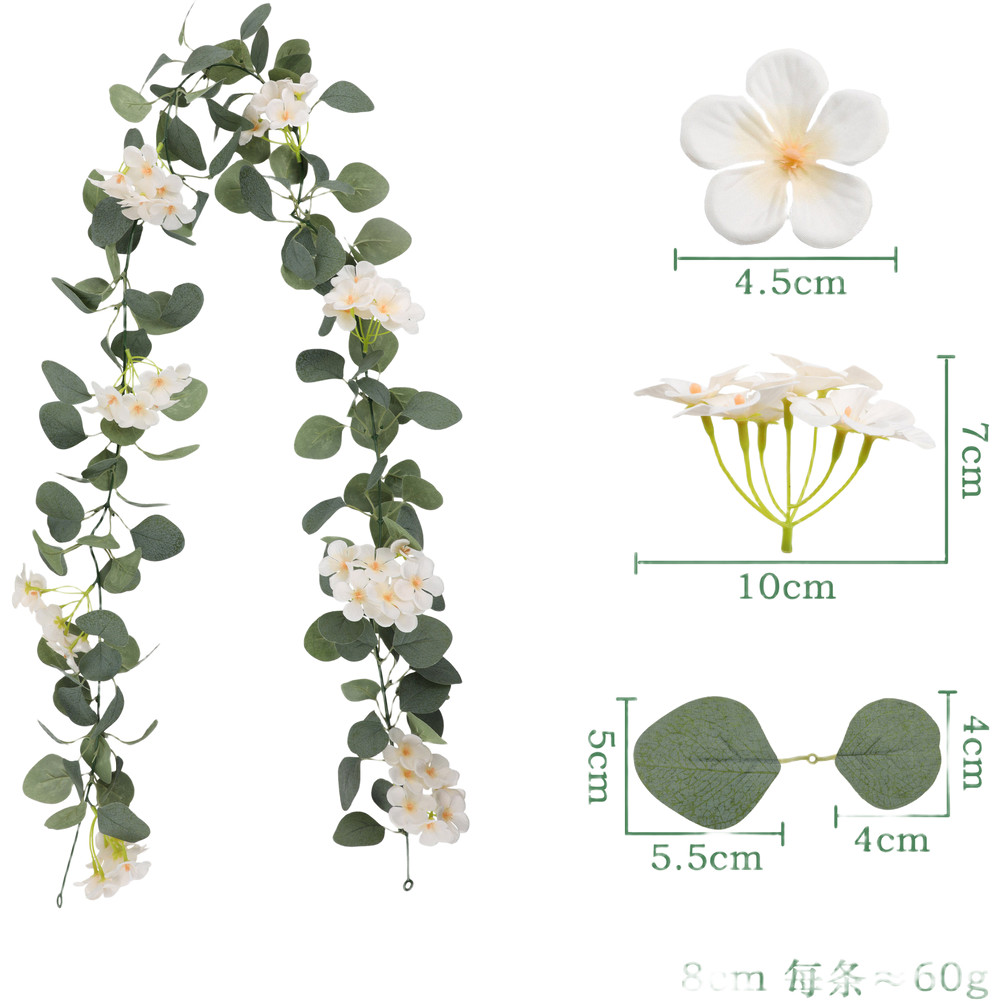 Silk Artificial Hydrangea Vine 178cm for Bedroom Living Room Wedding Hangings