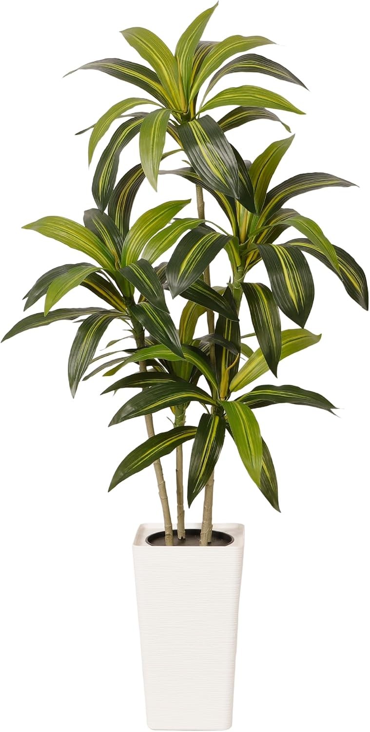 5FT Artificial Dracaena Plant Indoor – Tall Artificial Indoor Tree in Pot,