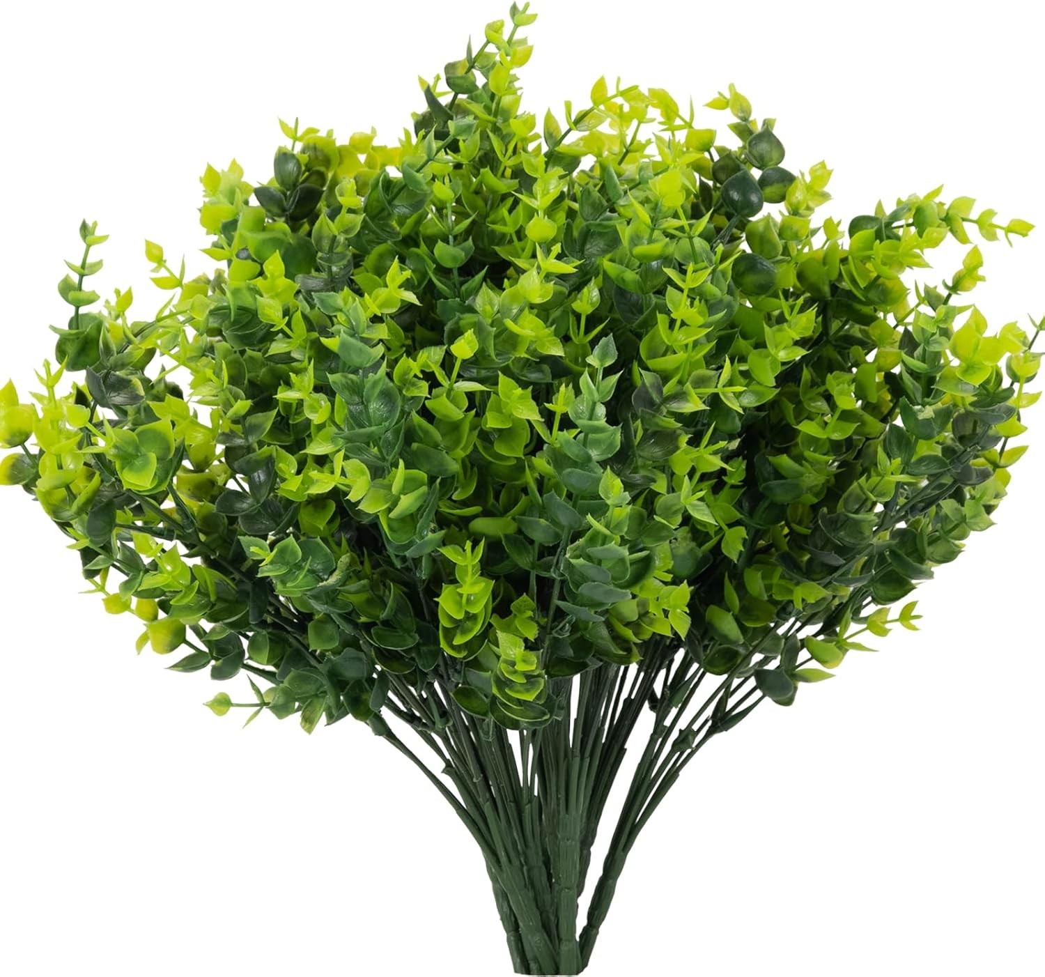 8 Bundles UV Resistant & Non-Fading Artificial Boxwood Shrubs – Fake Greenery Pl