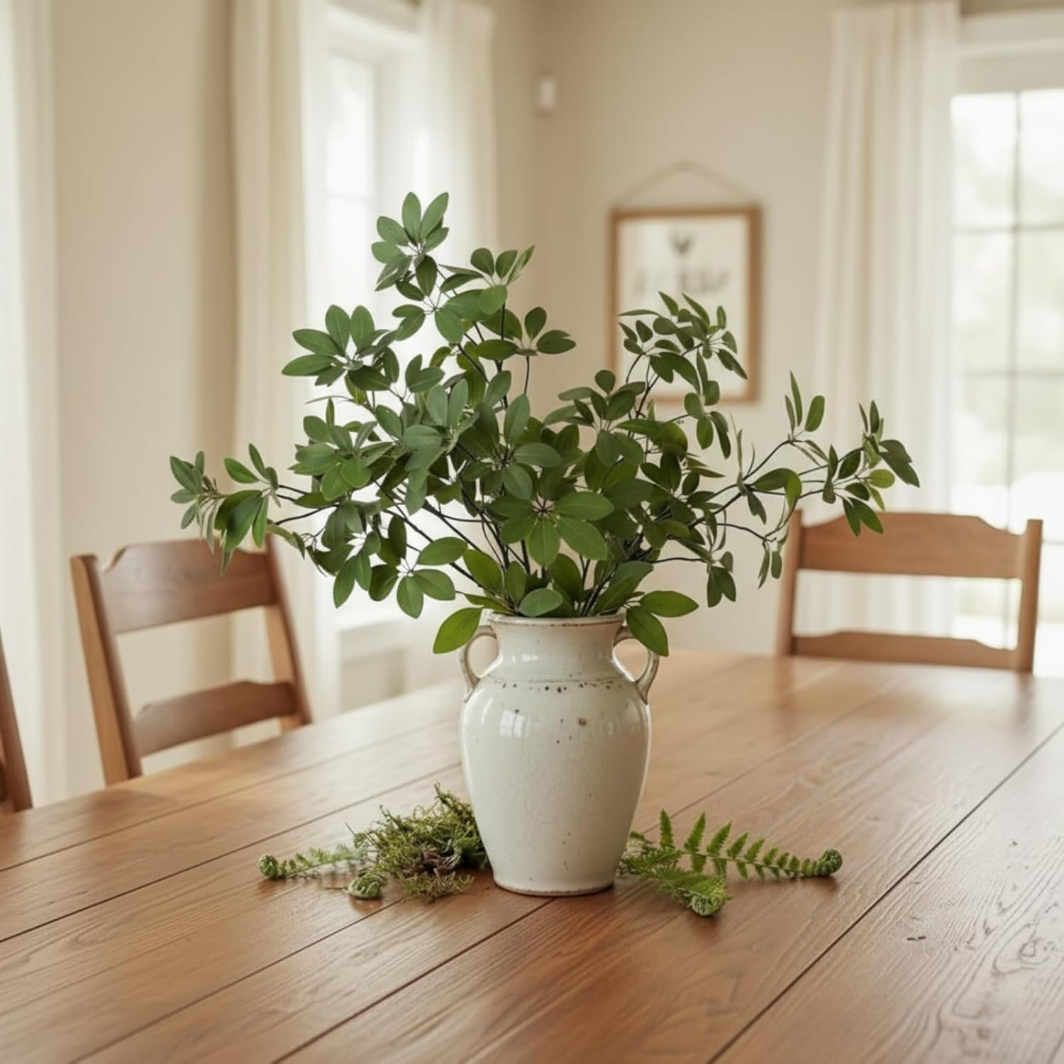 5 Pcs Artificial Greenery Stems, 26 Inches Fake Plants Branches Faux Greenery Re
