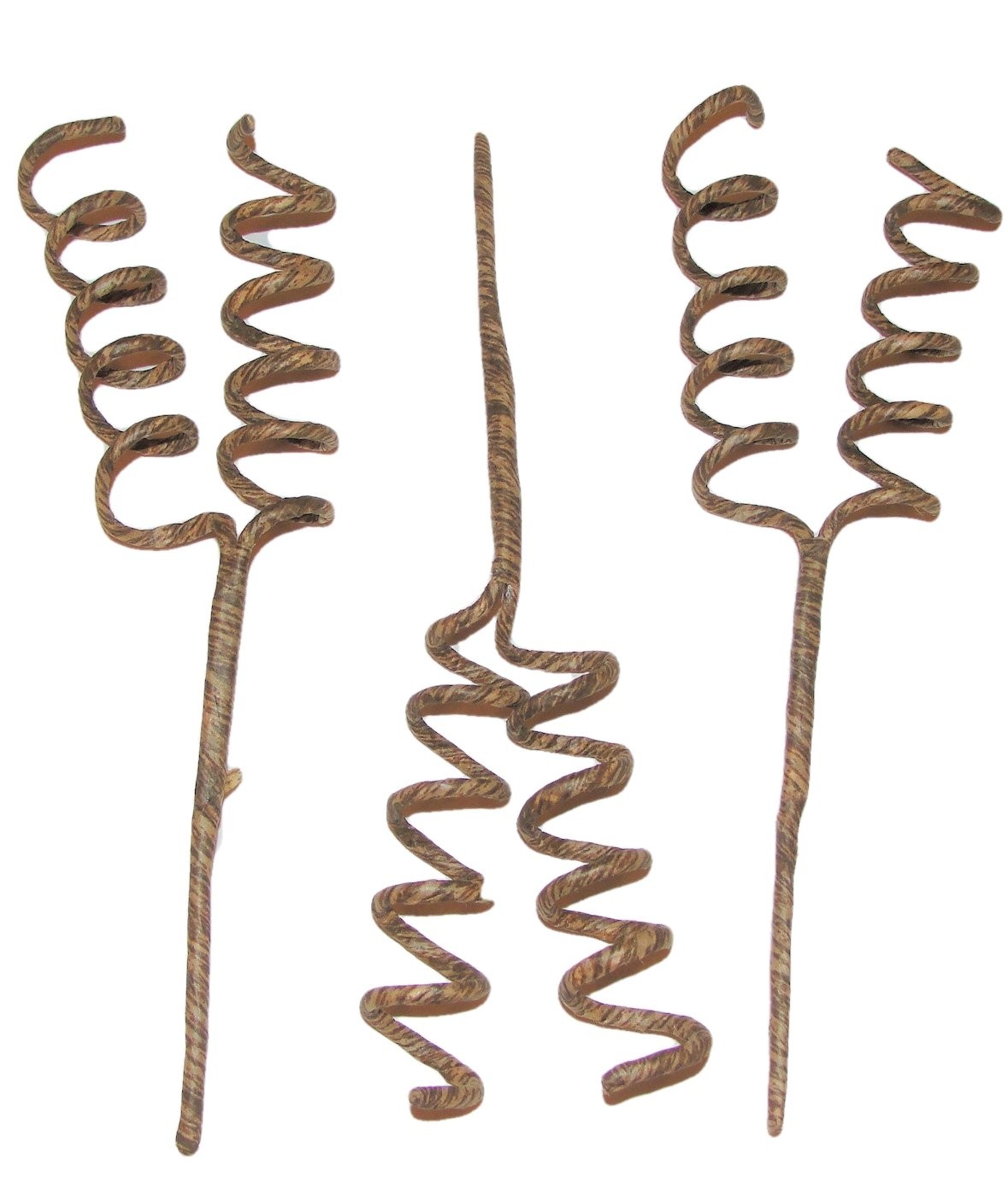 Brown Spiral Twig Stem Wire Pick, 3 Pack, Bouquets, Boutonniere, vase, Floral…