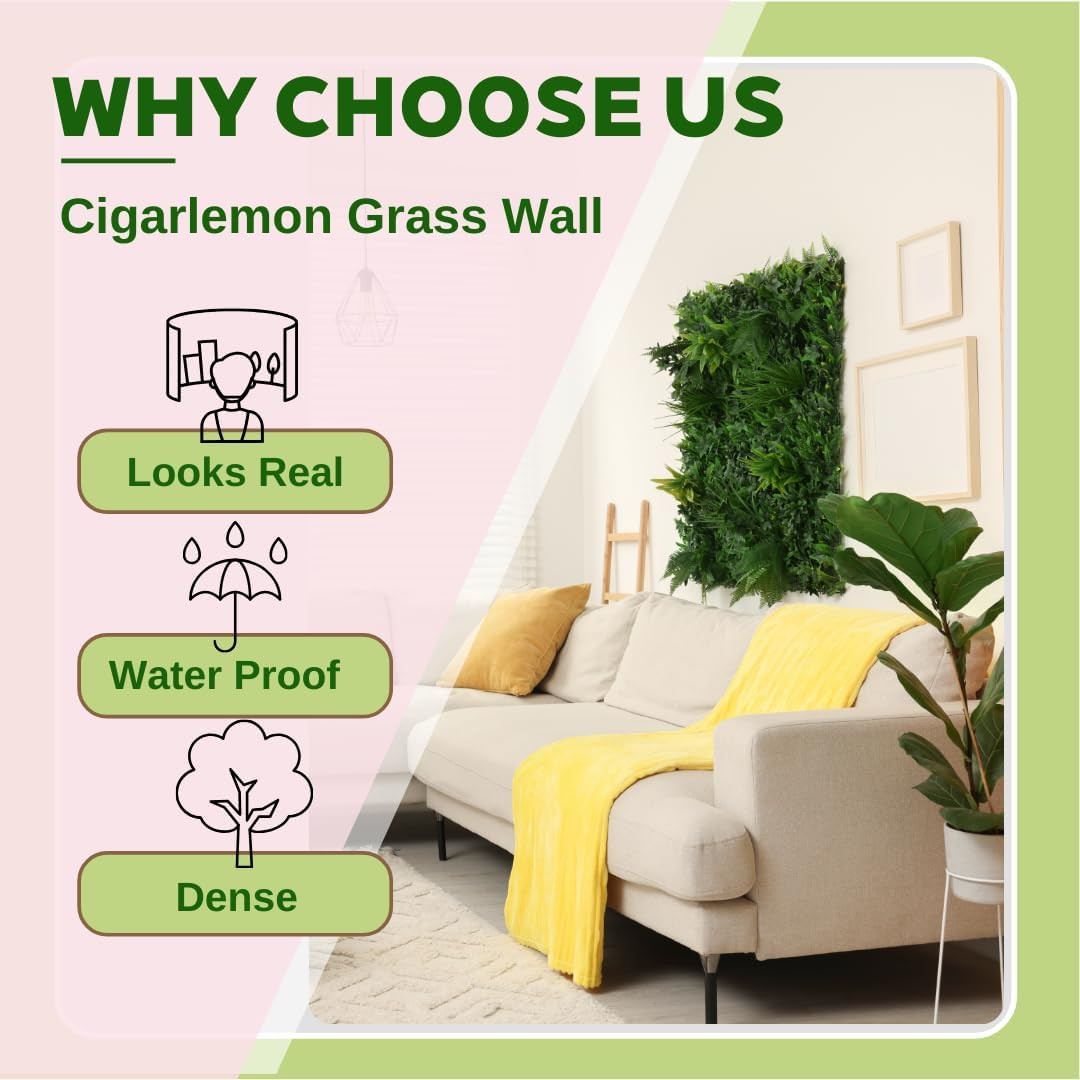 20″x20″ Artificial Green Wall Panels – 8 Pack Faux Hedge for Indoor/Outdoor Deco