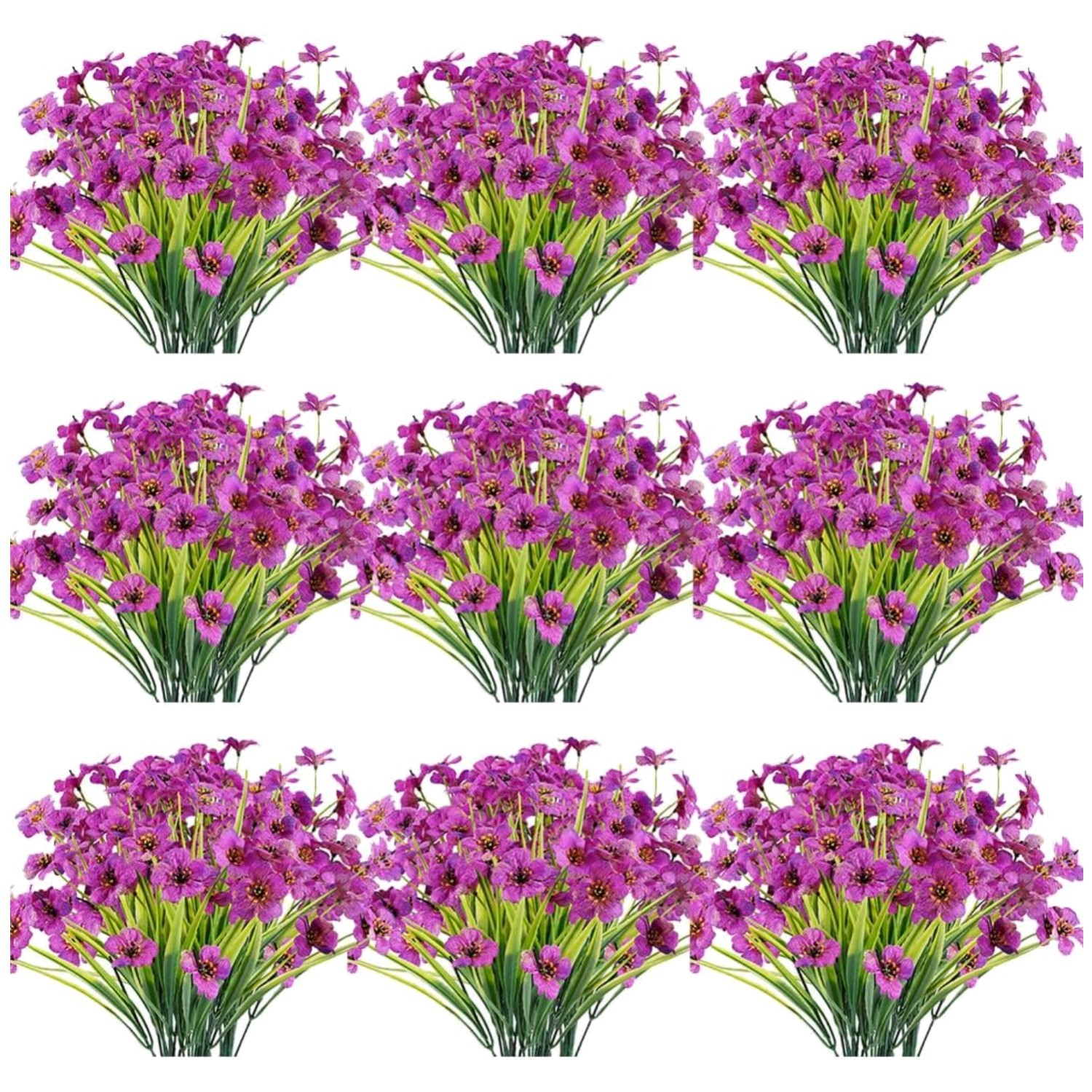Artificial Flowers Set – 30 Realistic UV Resistant Blooms