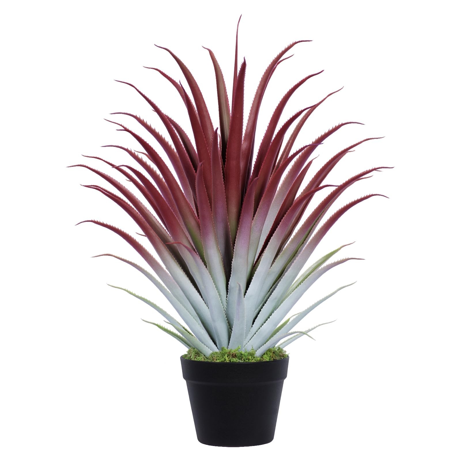 2ft Red Artificial Spiked Agave Plant Fake Aloe 26 Inch