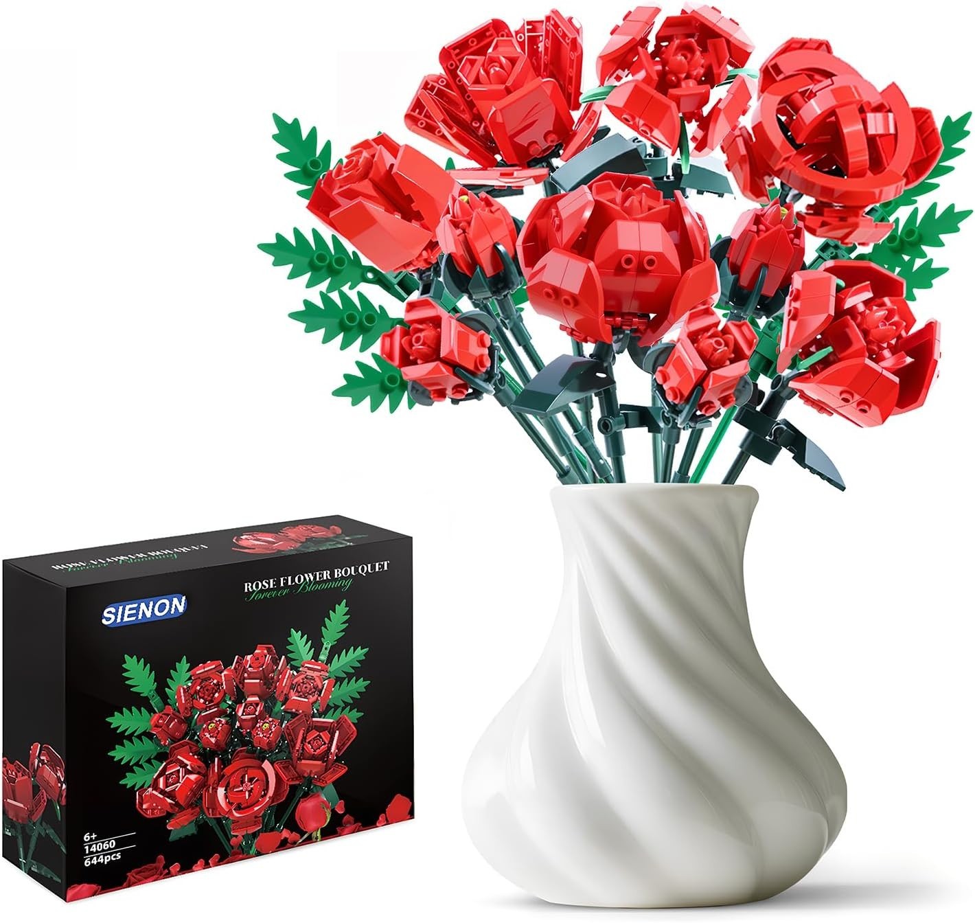 Lego Flowers Bouquet Building Set, Creative Artificial Wildflowers Botanical