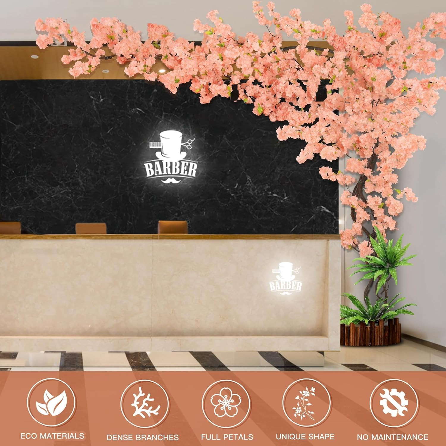 Champagne Pink LED Cherry Blossom Tree – 4ft x 6.5ft for Home & Party Decor
