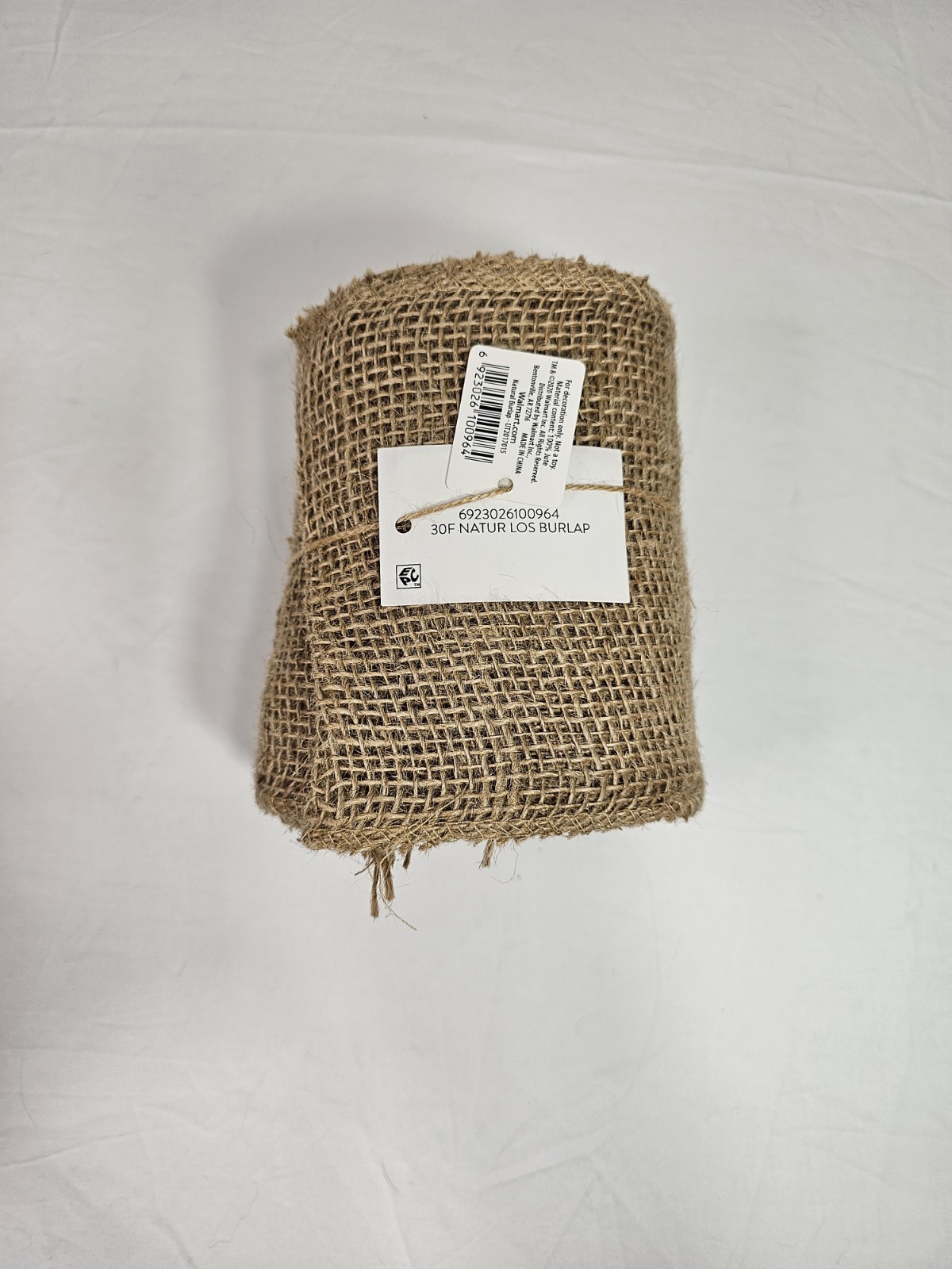 Natural Burlap 5.5 In x 30 Feet Unwired Ribbon – Perfect For Tree Protection