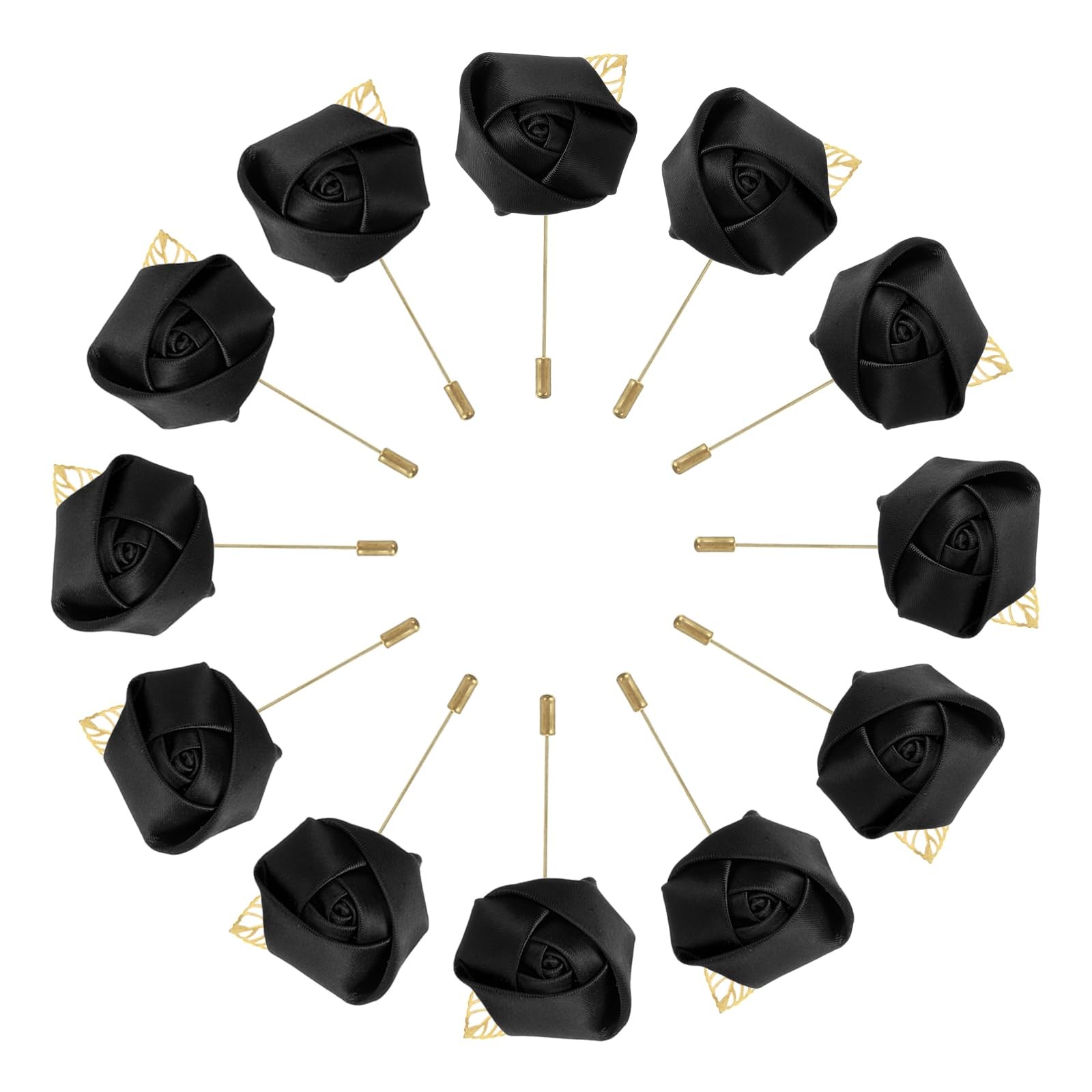 Groom Boutonnieres Rose Pin for Men Wedding Ceremony Anniversary Formal