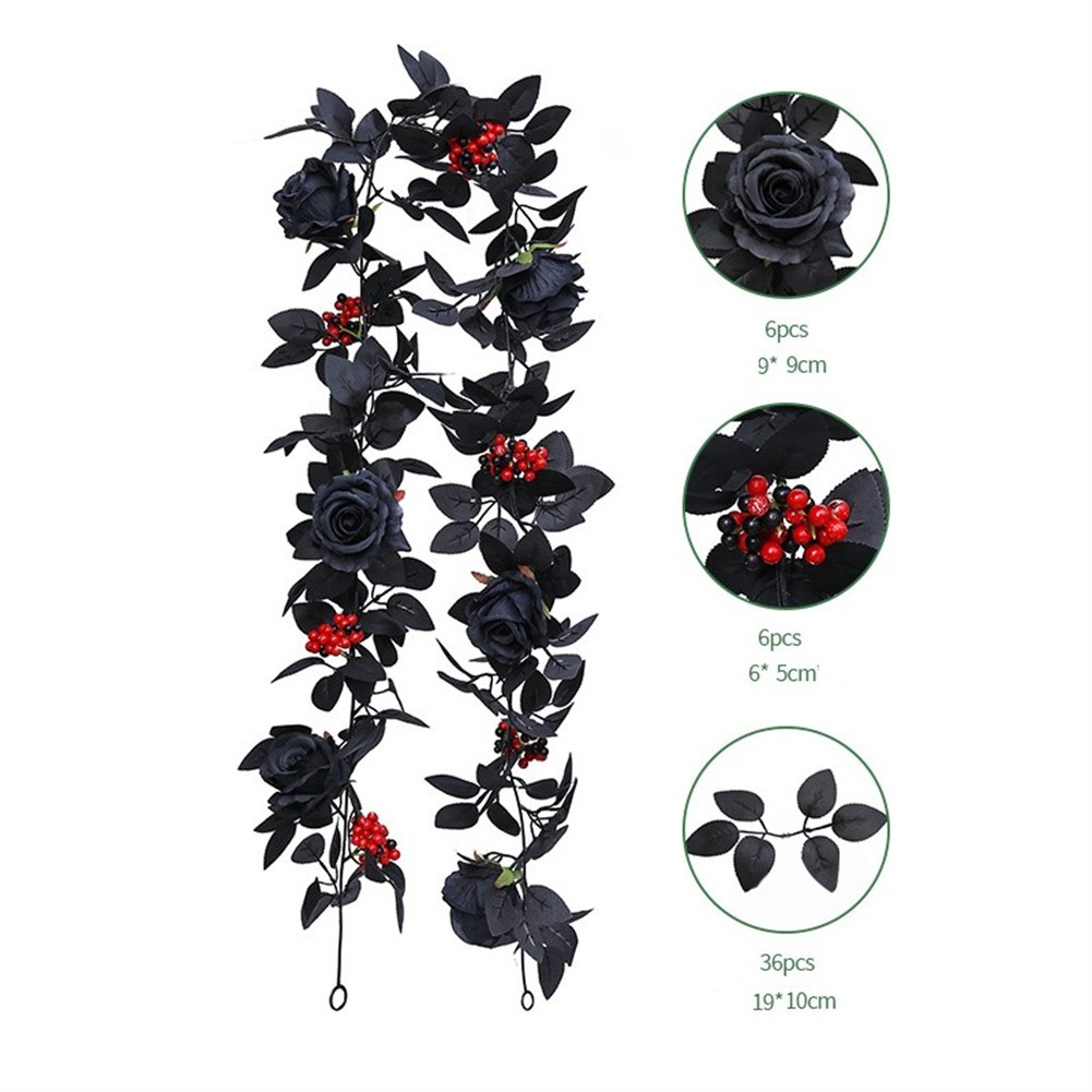 Decorative Hanging Vines in Black 5 7FT Perfect for Halloween Displays
