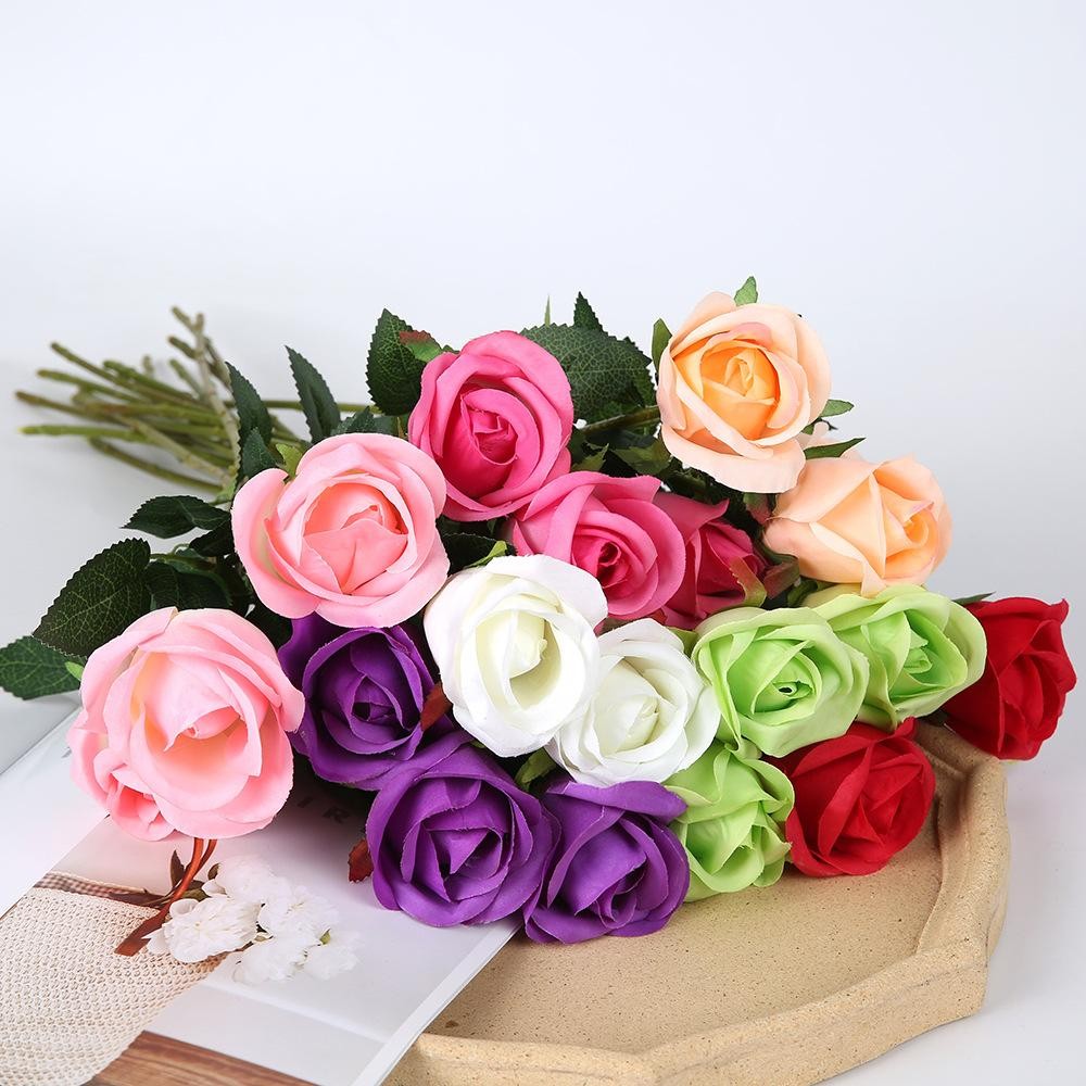 3-10× Red Roses Artificial Flowers Realistic Bouquet Home Decor Valentine Gifts