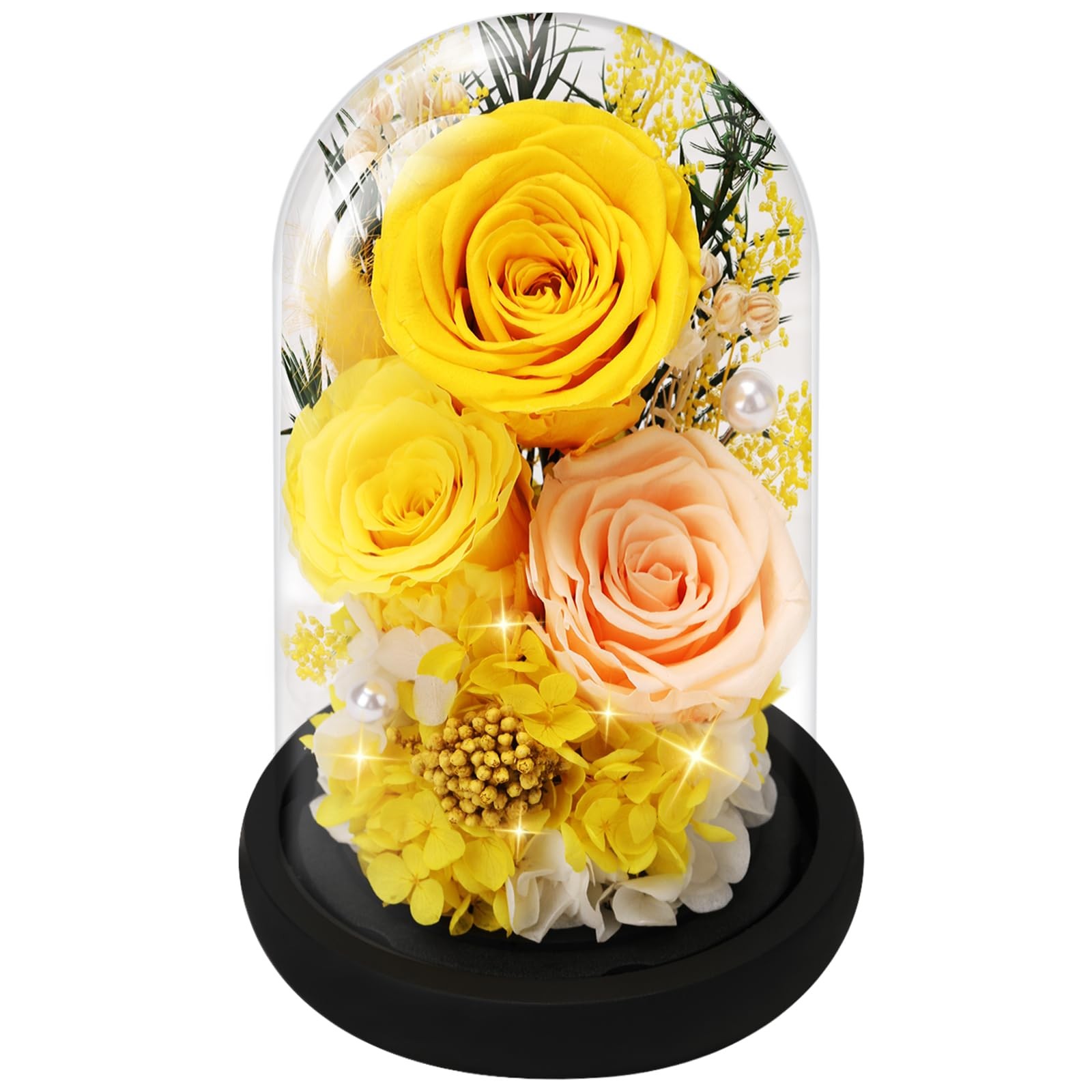 Preserved Roses Flowers for Delivery, Mothers Day Rose Gifts for Mom Her, Yel…