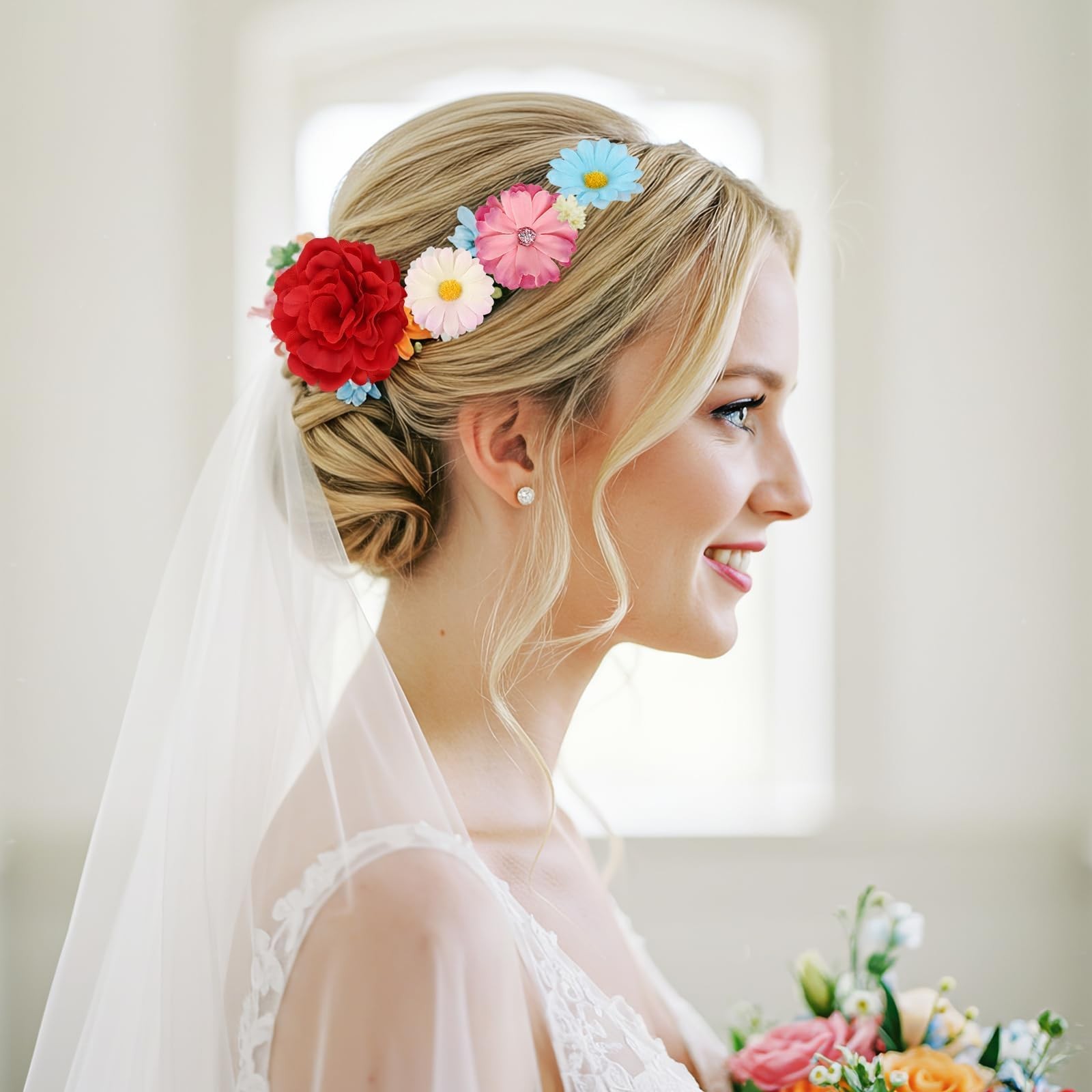 310Pcs Fake Flower Heads Mini Artificial Flower Bulk Silk Flowers for Decorat…