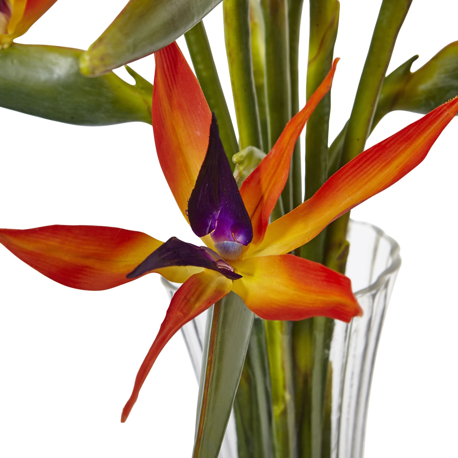 32 Inch Large Birds of Paradise Artificial Flower Arrangement with Vase