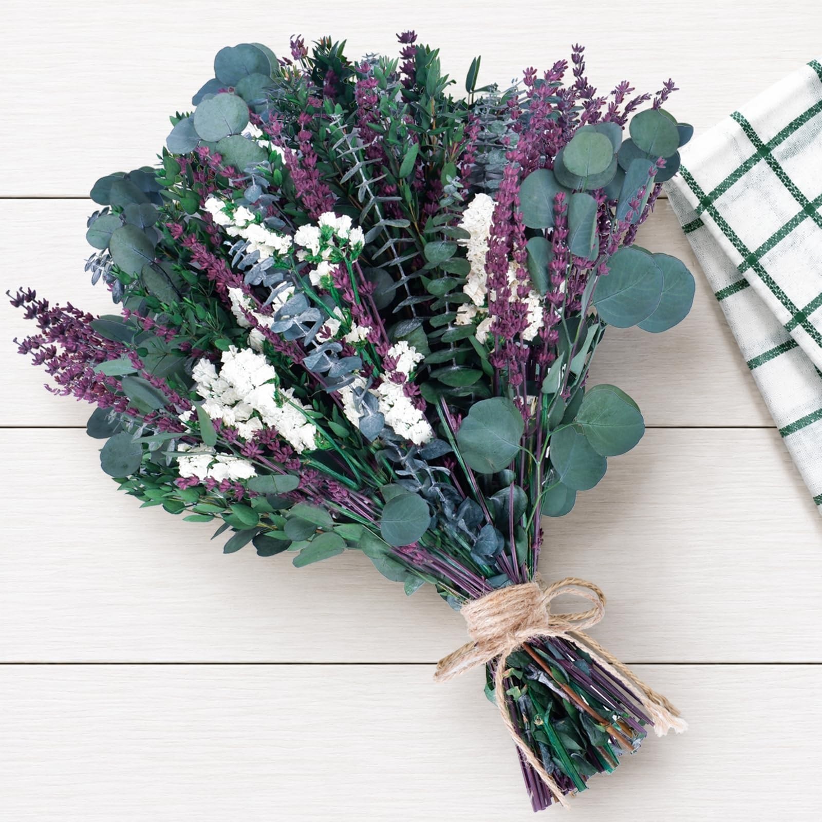 85 Pcs Dried Eucalyptus & Lavender Bundle for Shower Decor, Aromatherapy, DIY Va