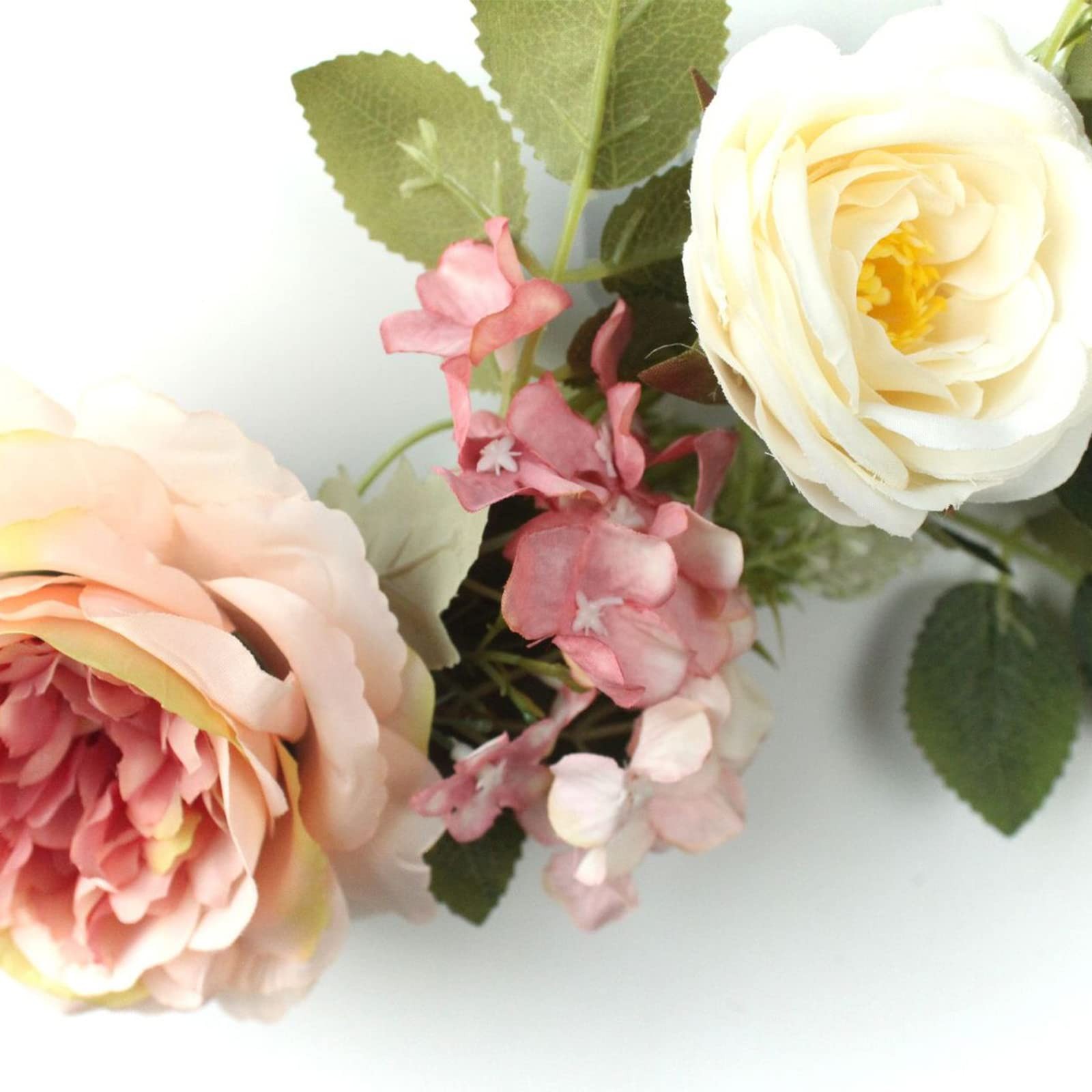 2Pcs Artificial Peony Flower Swag 16in Decorative Swag with Eucalyptus Leaves…