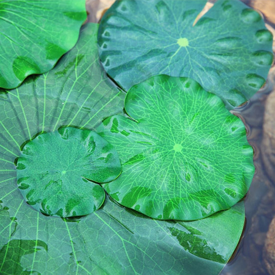Artificial Realistic Lily Pads Floating Scenery Lotus Pods for Pool Decoration A