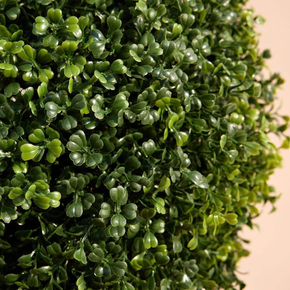 4 Ft. Artificial Triple Ball Topiary Trees Large Faux Boxwood Shrubs Plants for