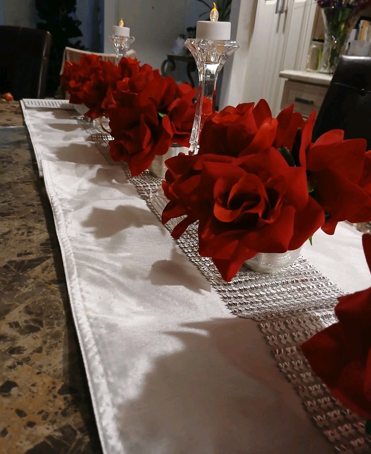 Red Rose Floral Arrangement Tea Cup POP-IN Romantic Elegant Wedding Holiday LOVE